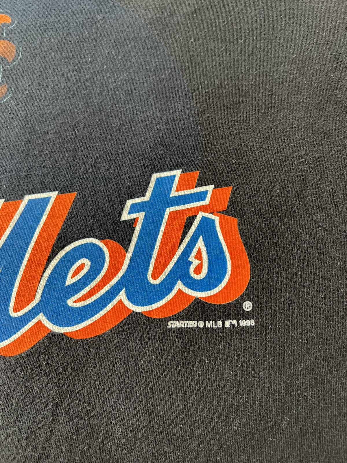 MLB Vintage 1998 New York Mets MLB Baseball Black T-shirt Size US L / EU 52-54 / 3 - 5 Thumbnail