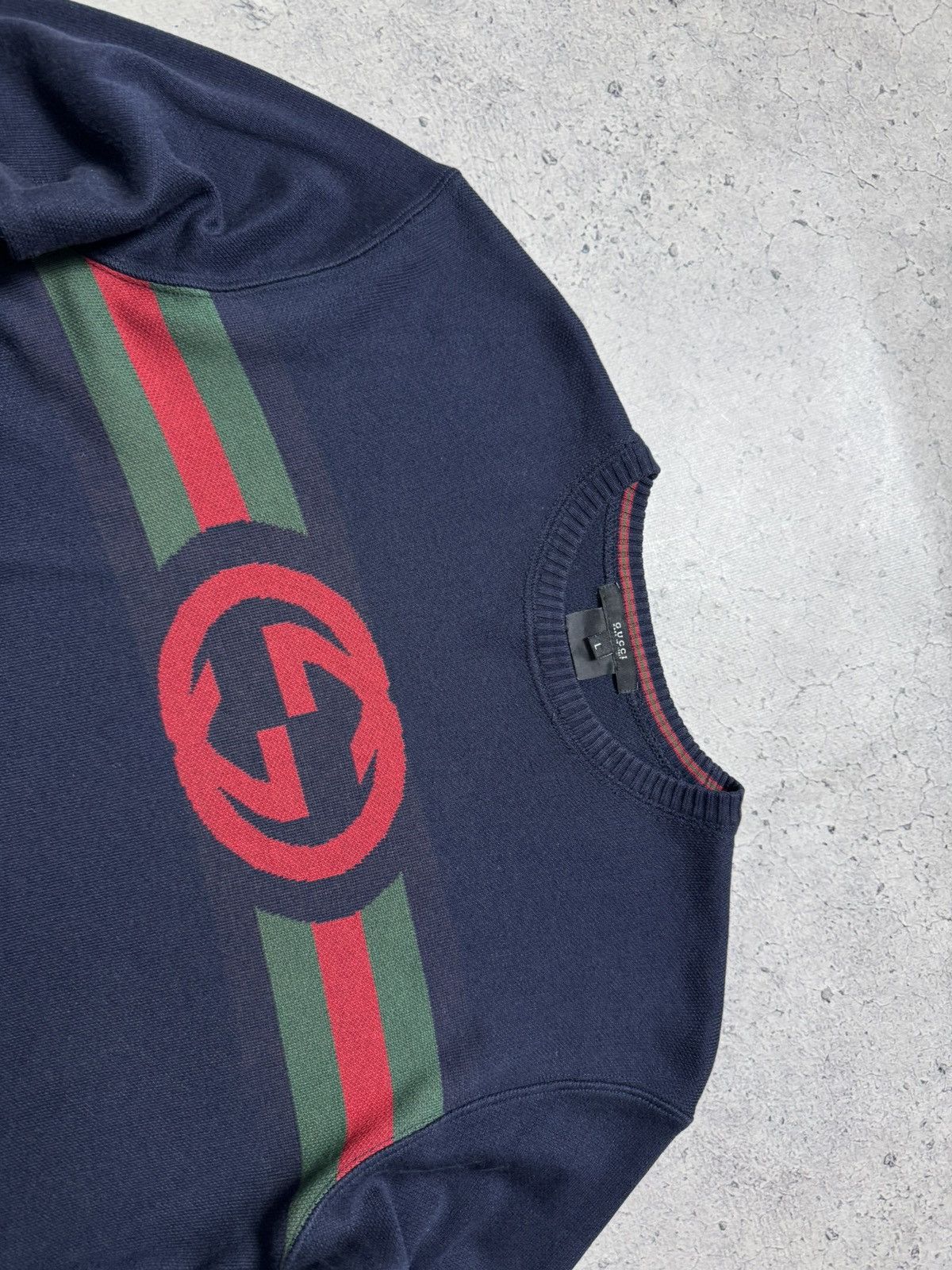 Gucci Gucci Big Logo Luxury Sweater Big Logo Size L Size US L / EU 52-54 / 3 - 6 Thumbnail
