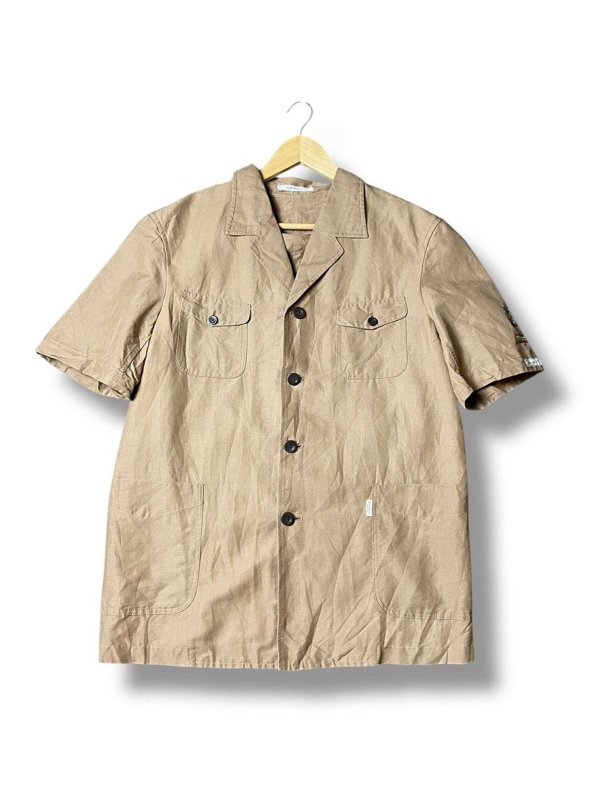 Japanese Brand × Karl Helmut × Vintage Karl Helmut Short Sleeve Buttoned Jacket (108) Size US S / EU 44-46 / 1 - 1 Thumbnail