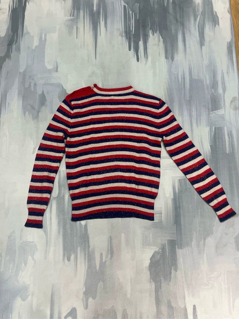 Gucci Gucci Striped rabbit embroidered round-neck wool sweater Size M / US 6-8 / IT 42-44 - 2 Thumbnail