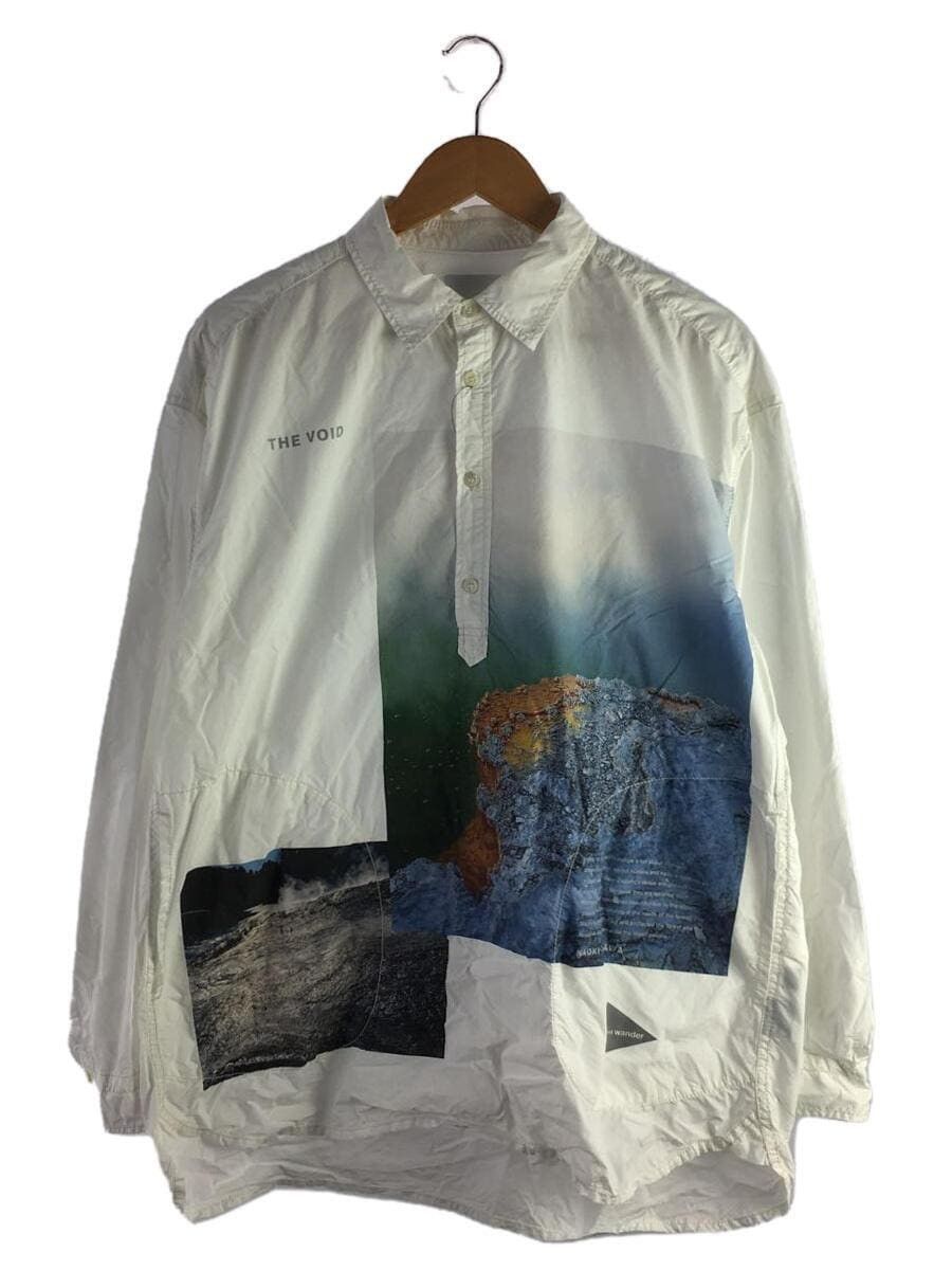 image of And Wander The Void Button Shirt in White, Men's (Size XL)