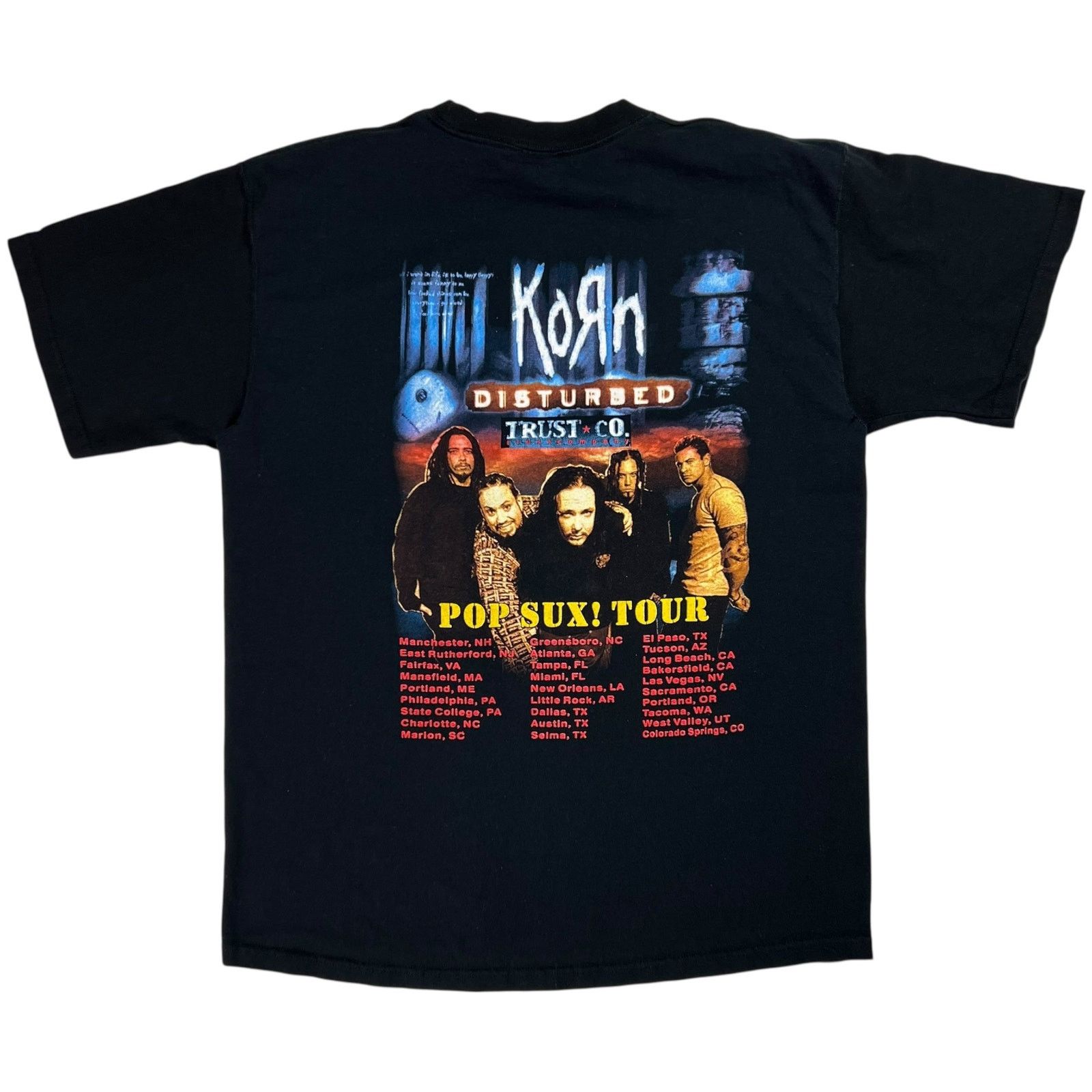 Band Tees × Fruit Of The Loom × Vintage Vintage 2002 Korn Pop Sux! Disturbed Trust Co. band tee (L) Size US L / EU 52-54 / 3 - 7 Thumbnail