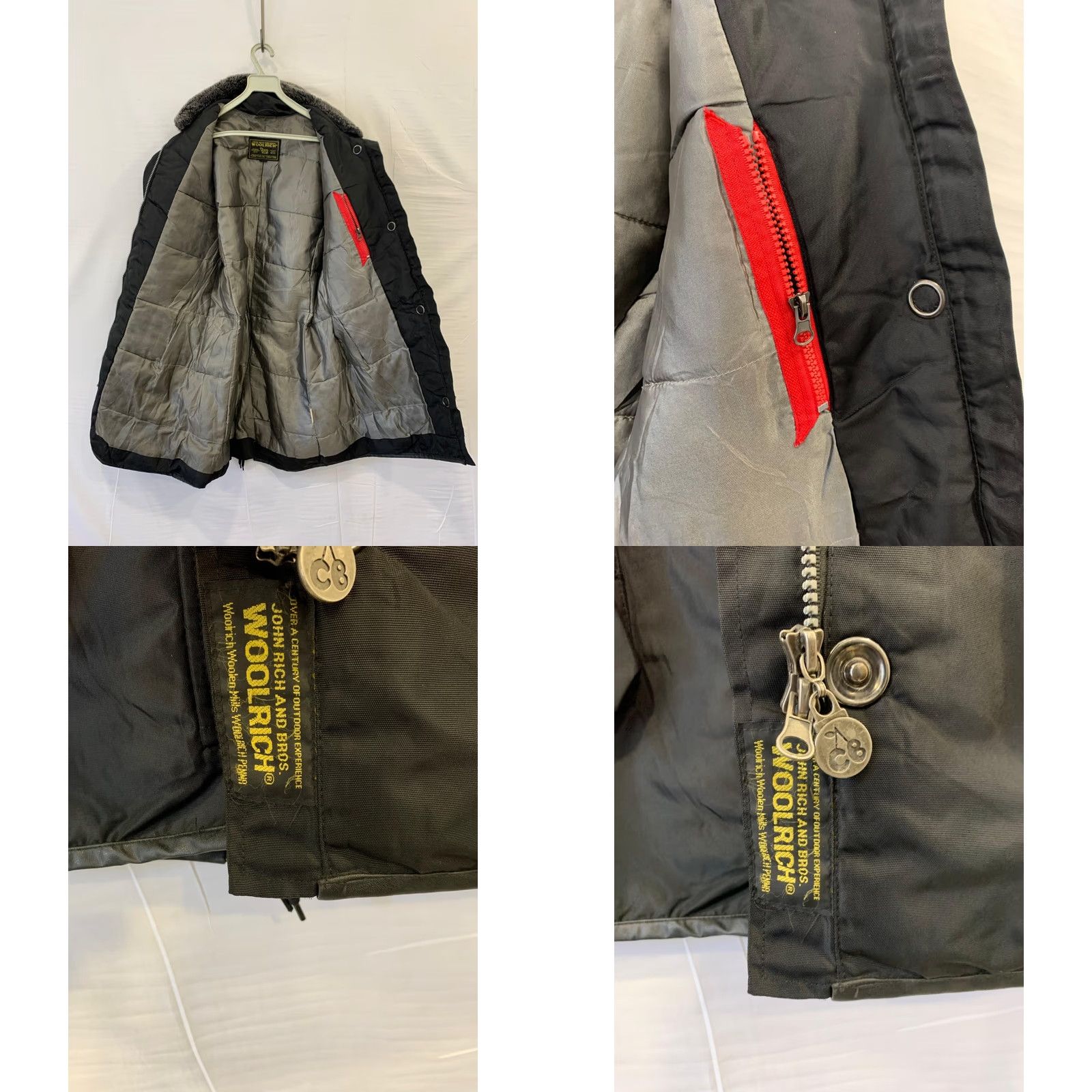 Vintage Woolrich John Rich & Bros Field Parka Jacket Black M / TG M Men Parka Size US M / EU 48-50 / 2 - 9 Thumbnail