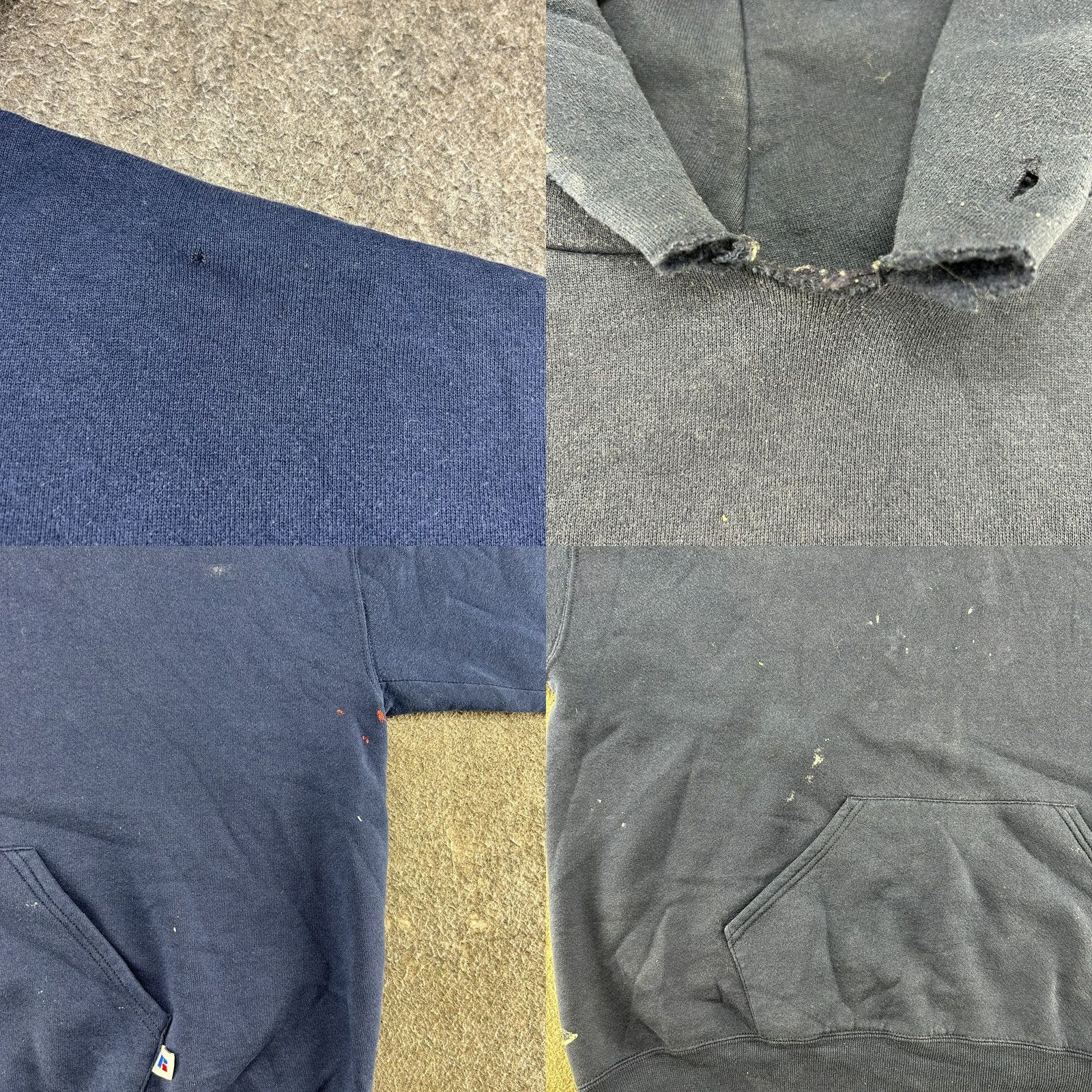 Russell Athletic VINTAGE Russell Athletic Hoodie Mens 2XL Blue Navy Pullover Cotton Boxy USA 90s Size US XXL / EU 58 / 5 - 8 Thumbnail