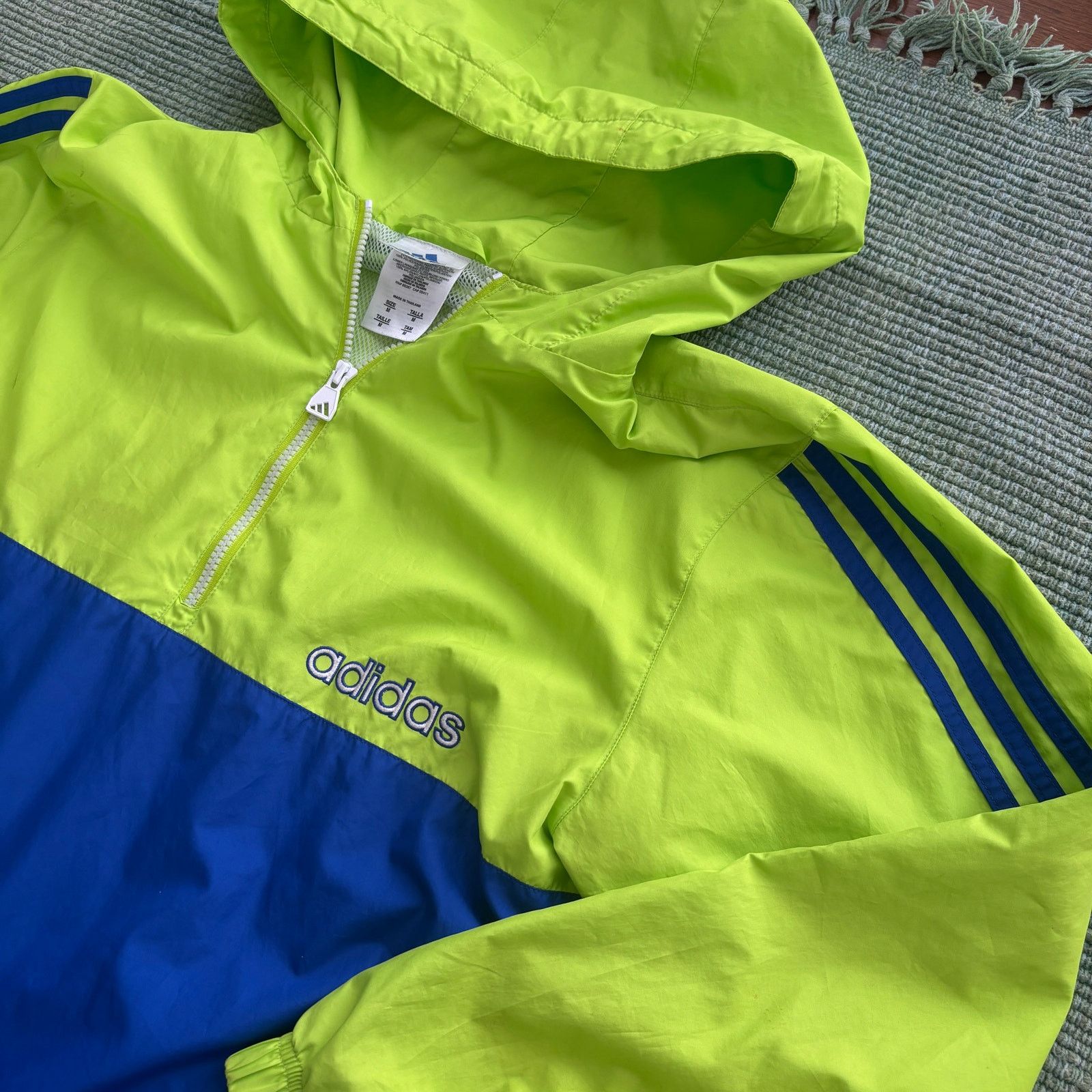 Adidas Vintage Y2K blue & yellow adidas hooded windbreaker Size US M / EU 48-50 / 2 - 7 Thumbnail