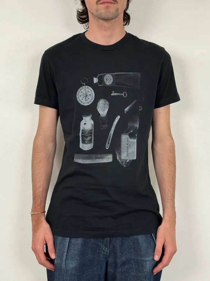 Armani 2000s Armani Black Time Tools Print T-Shirt Size US S / EU 44-46 / 1 - 2 Thumbnail