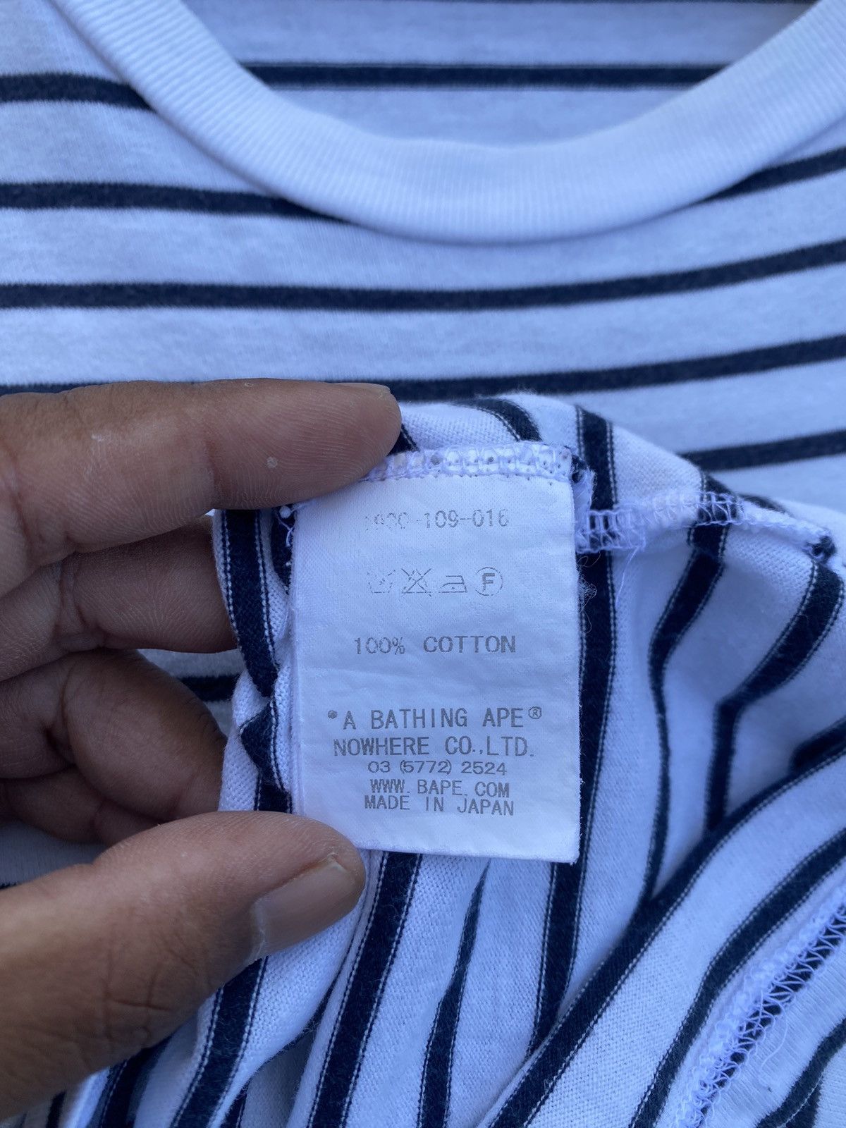 Bape Rare BAPE Stripes Tshirt Size US L / EU 52-54 / 3 - 18 Thumbnail
