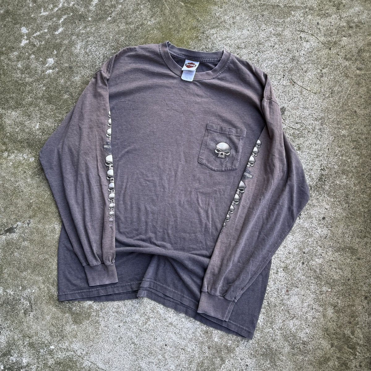 Harley Davidson Thrashed Faded Distressed Harley Shirt ERD Grunge WCC Chrome Size US XL / EU 56 / 4 - 9 Thumbnail