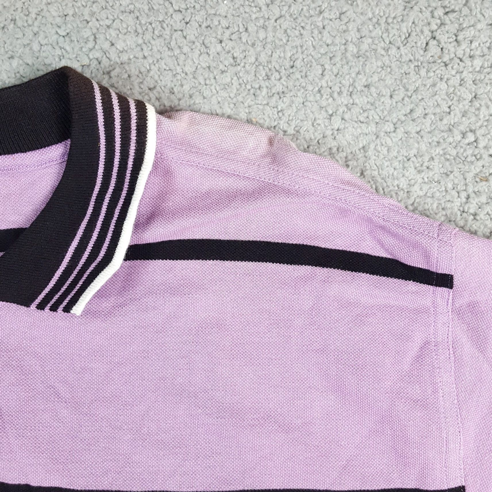 Vintage Vintage Baja Polo Shirt Mens Size L Striped Purple Skater Preppy 90s Surf Collar Casual Shirt Size US L / EU 52-54 / 3 - 4 Thumbnail