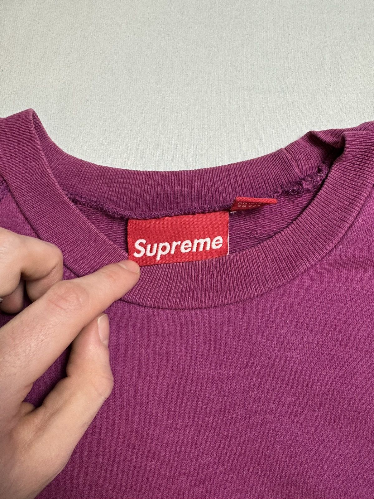 Supreme Supreme Magenta Screenprint Box Logo Crewneck 2007 Size US XL / EU 56 / 4 - 5 Thumbnail