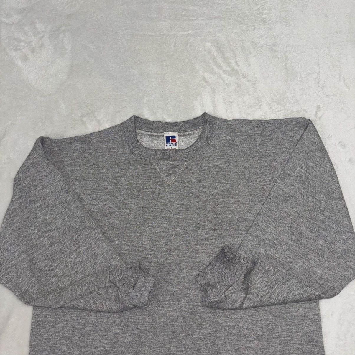 Russell Athletic Vintage Blank Crewneck Medium Russell 90s Distressed Grey Size US M / EU 48-50 / 2 - 2 Thumbnail