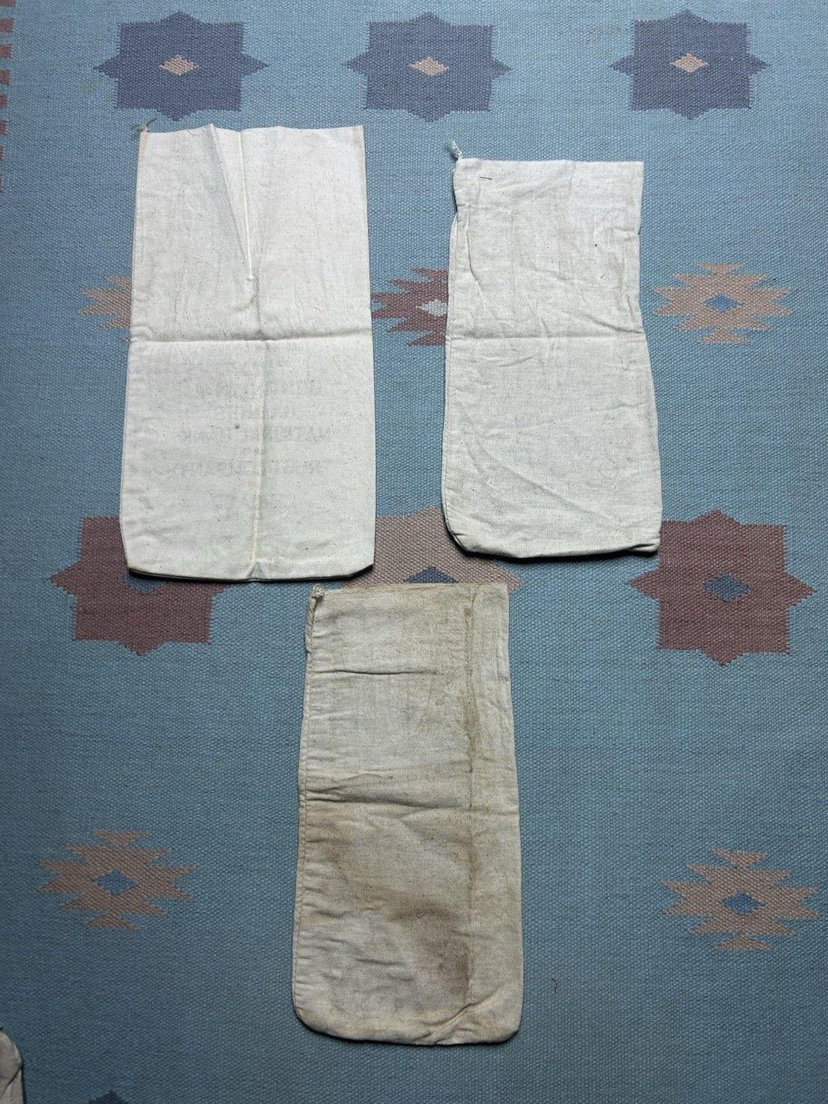 Vintage Lot of 3 Vtg canvas bank money bag Illinois bank of Chicago Size ONE SIZE - 6 Thumbnail