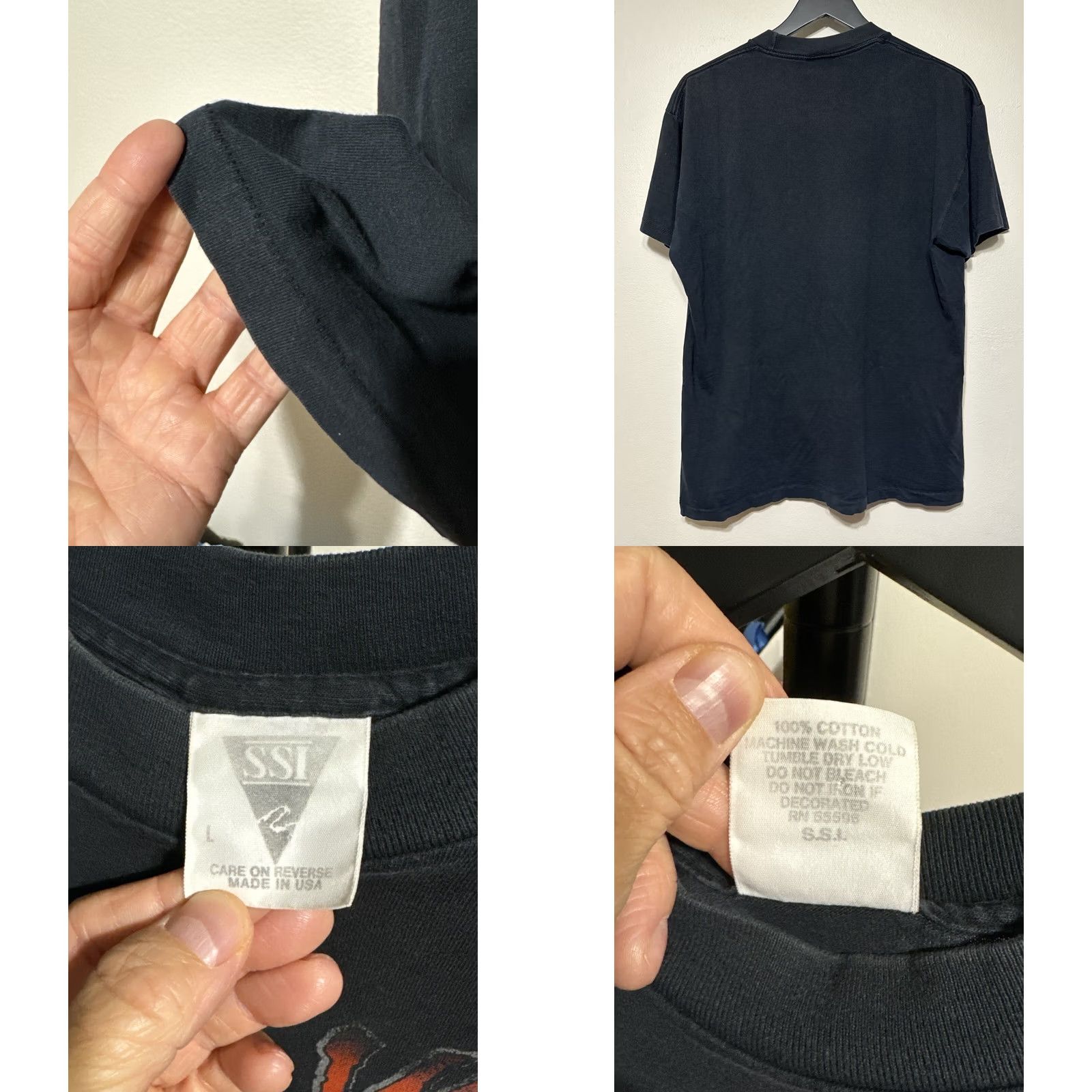 Harley Davidson VINTAGE 1991 Harley Davidson Lone Wolf Motorcycle T-Shirt USA SSI Single Stitch Black L Adult Mens Size US L / EU 52-54 / 3 - 8 Thumbnail