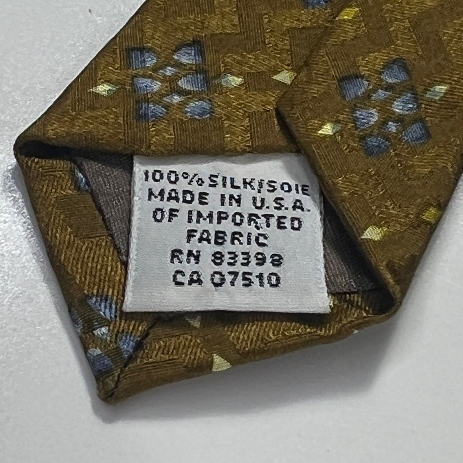Calvin Klein Calvin Klein Collection Men Tie Gold 100% Silk Woven Necktie Size ONE SIZE - 7 Thumbnail