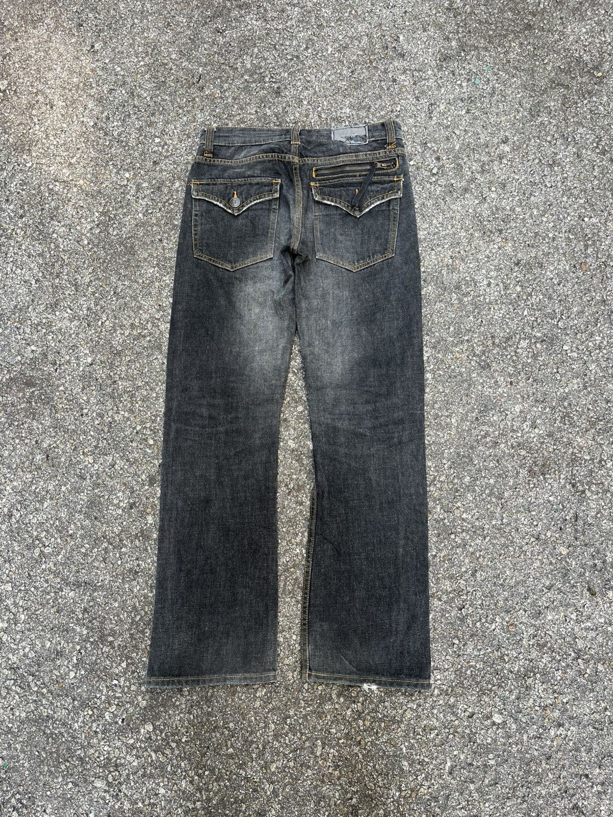 Hysteric Glamour Japanese Jeans Halation Japan Printed Denim Faded Black Size US 30 / EU 46 - 11 Thumbnail