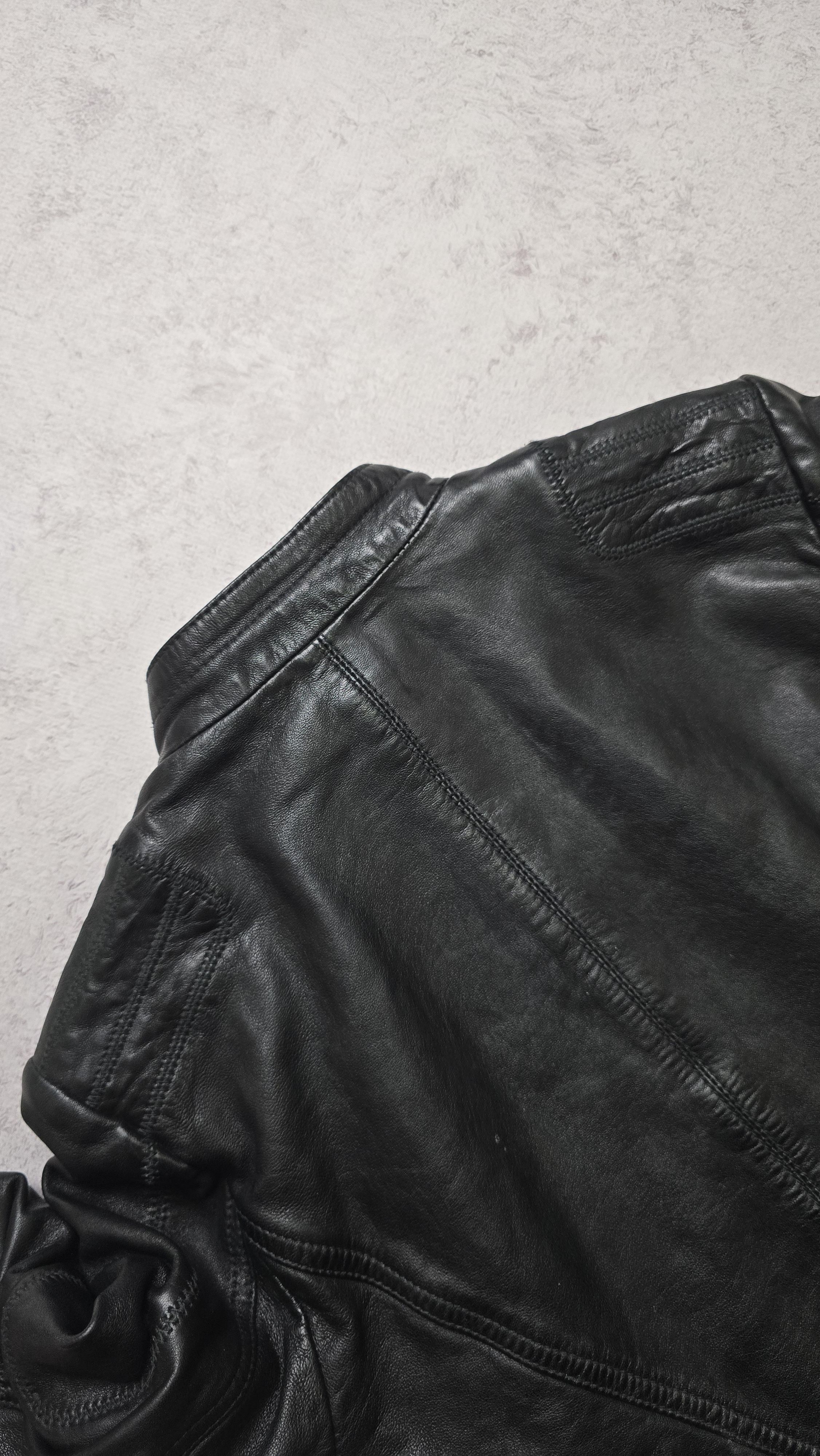 Hugo Boss Hugo Boss Orange Jonassa Black Leather Biker Jacket Size XS / US 0-2 / IT 36-38 - 8 Thumbnail