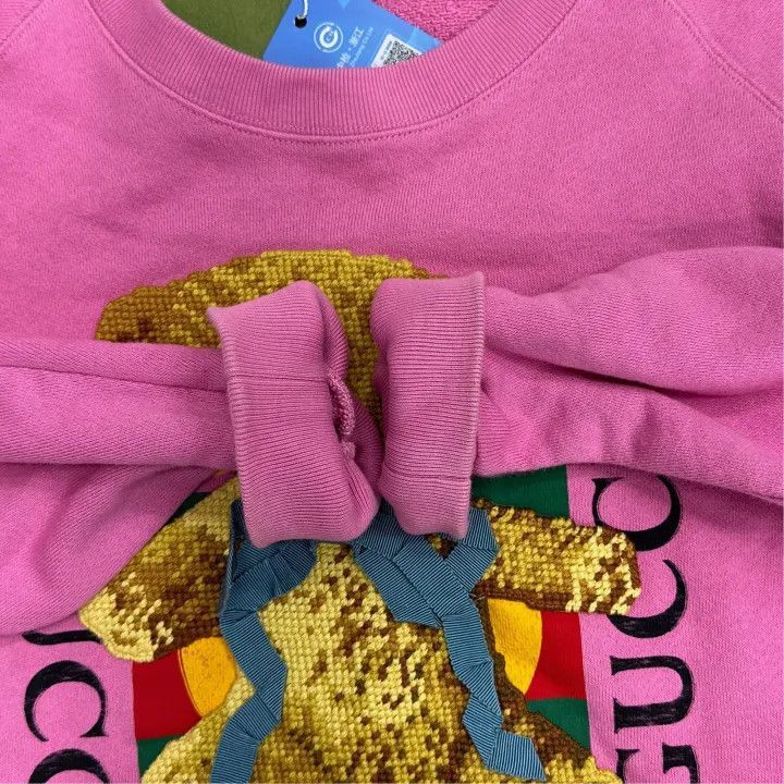 Gucci Gucci Pink Animal Print Sweatshirt for Women-2507 Size S / US 4 / IT 40 - 5 Thumbnail