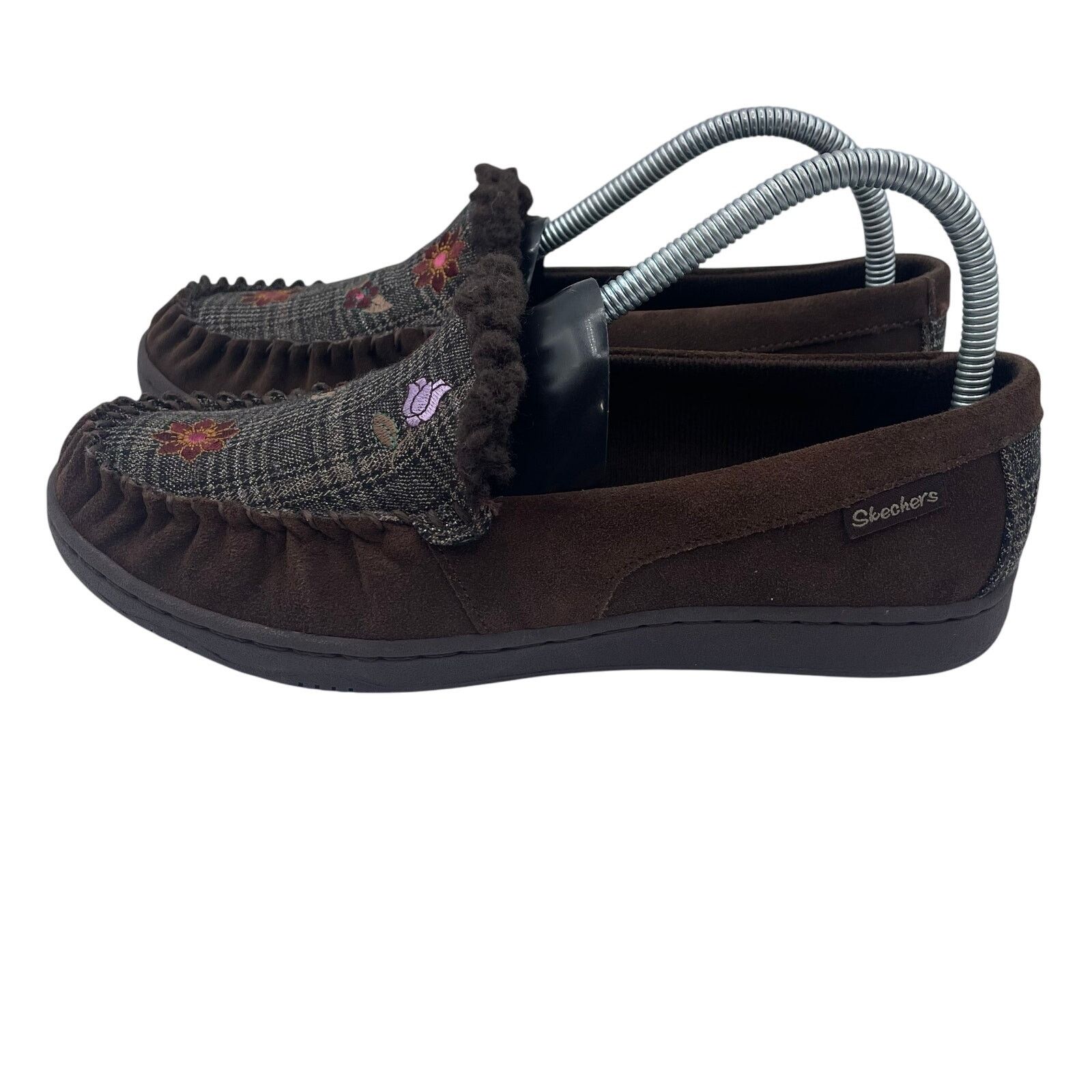 SKECHERS Skechers Leather Faux Fur Lined Chocolate Slippers Women 8.5 Size US 8.5 / IT 38.5 - 1 Thumbnail