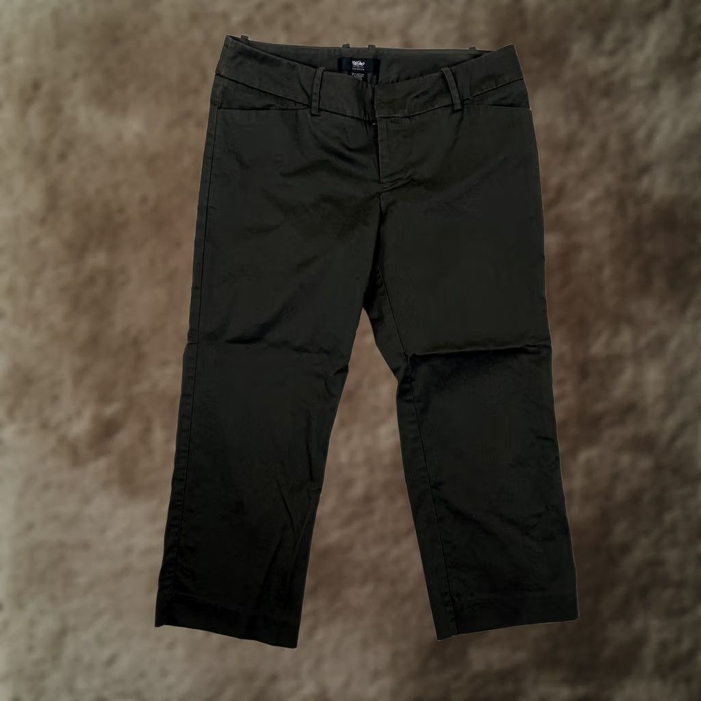 Mossimo VINTAGE Mossimo Capri Pants Womens 6 Green Twill Chino Stretch Crop Y2K Size 28" / US 6 / IT 42 - 1 Thumbnail