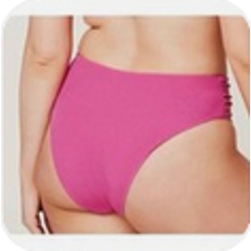 Other Andie Orchid Pink Ruched Side Bikini Bottom Size Medium NWT Size ONE SIZE - 2 Thumbnail