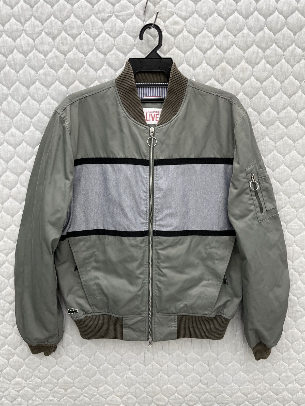 image of Archival Clothing x Lacoste Steals Lacoste Live Bomber Jacket, Men's (Size Small)