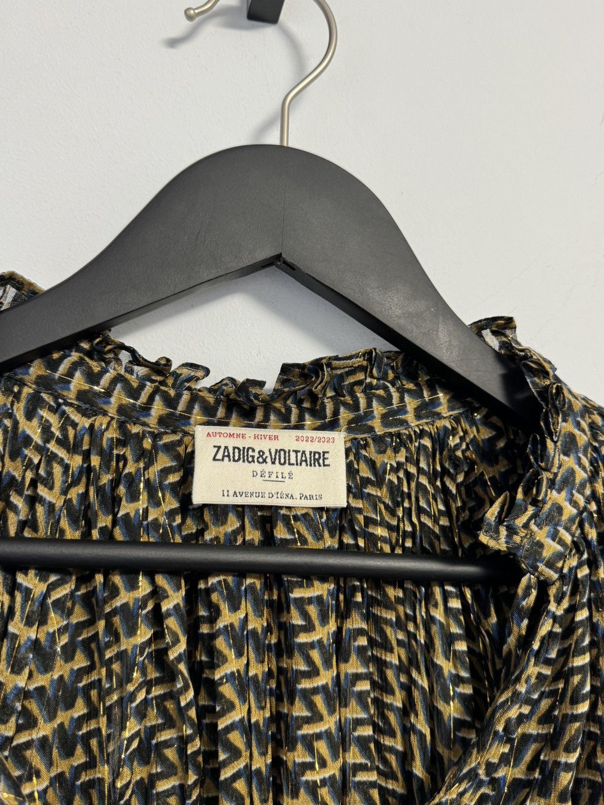 Zadig & Voltaire Zadig&Voltaire Tan Patterned Shirt Women’s Size XS / US 0-2 / IT 36-38 - 4 Thumbnail