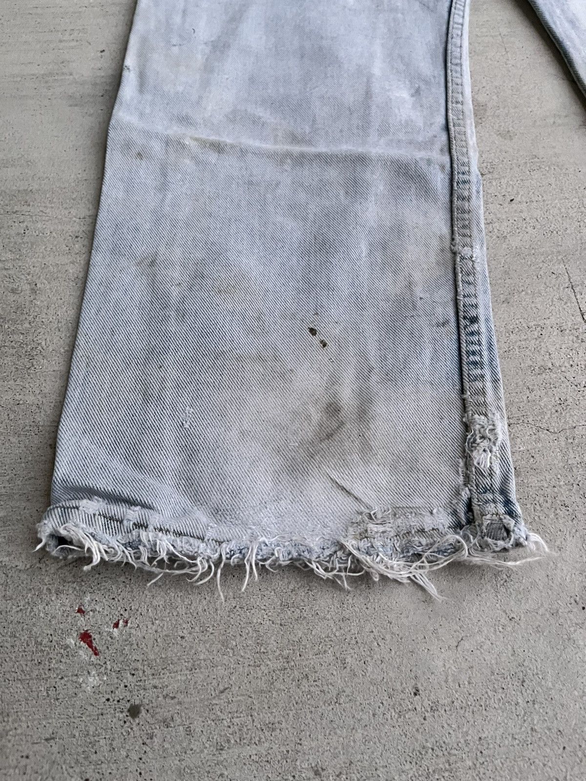 Wrangler Extremely distressed vintage wrangler jeans, thrashed Size US 36 / EU 52 - 5 Thumbnail