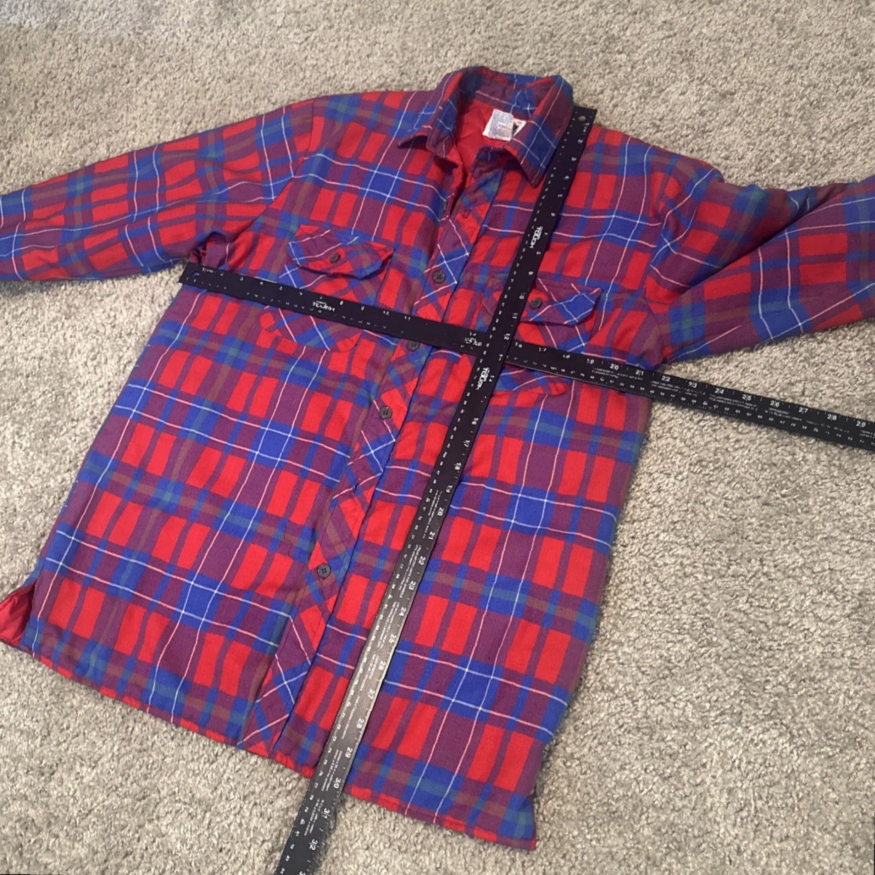 Dickies VINTAGE Dickies Workwear Shirt Plaid Button-Up Flannel Blue Red M Mens Long Sleeve Size US M / EU 48-50 / 2 - 6 Thumbnail