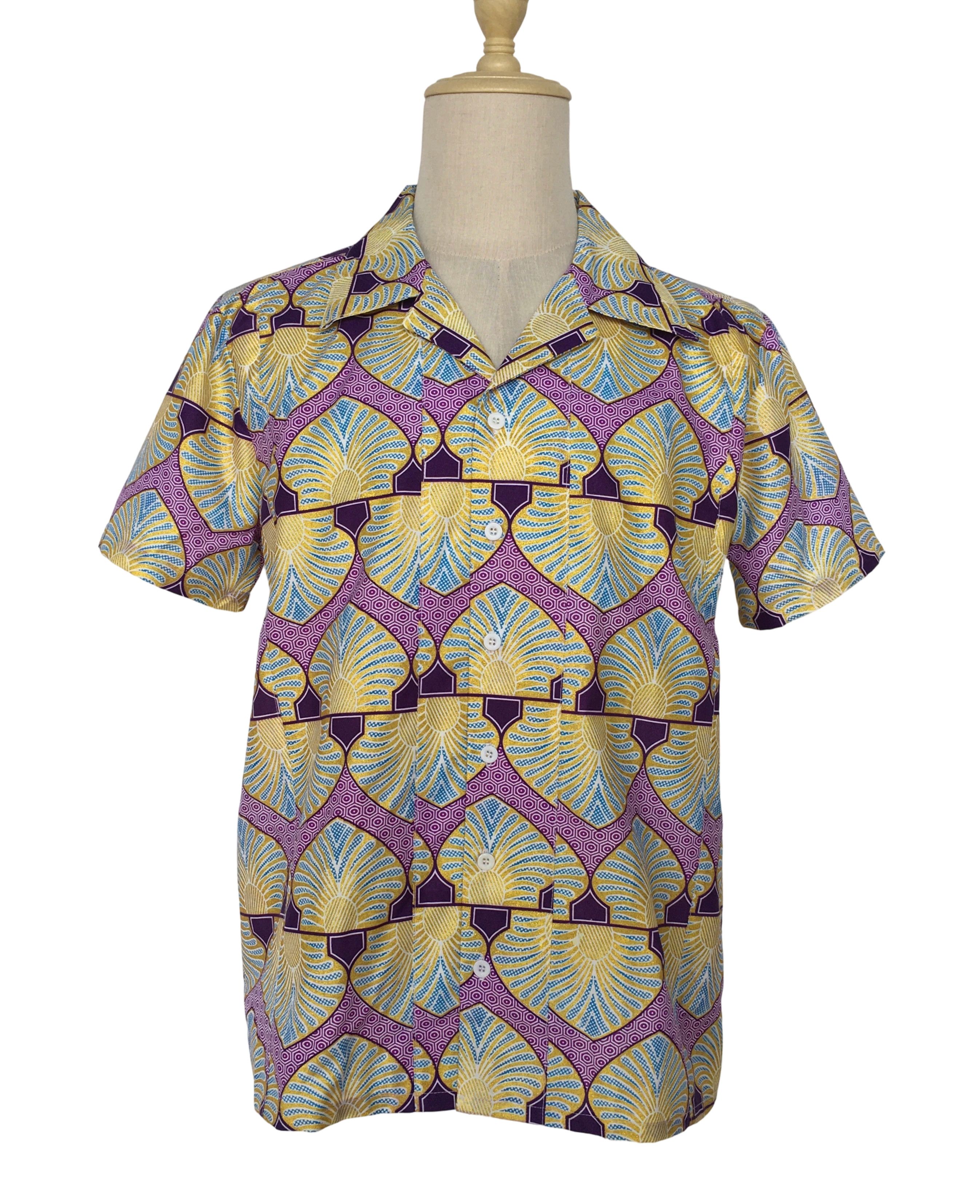 Other African Wax Print Men Shirt Performance Costumes Size US M / EU 48-50 / 2 - 1 Thumbnail