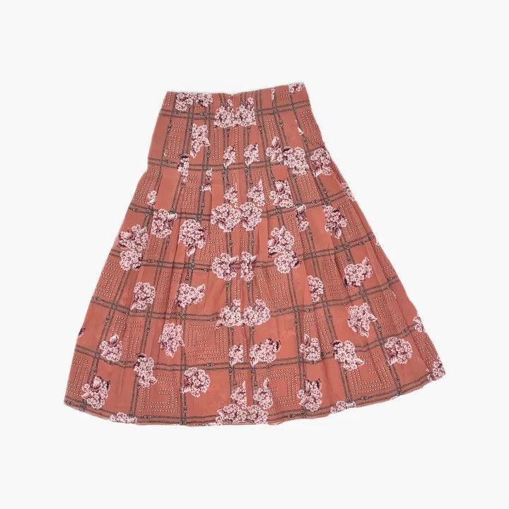 Gucci Gucci Gucci Floral Print Silk Pleated Skirt -2506 Size US 42 / EU 58 - 3 Thumbnail