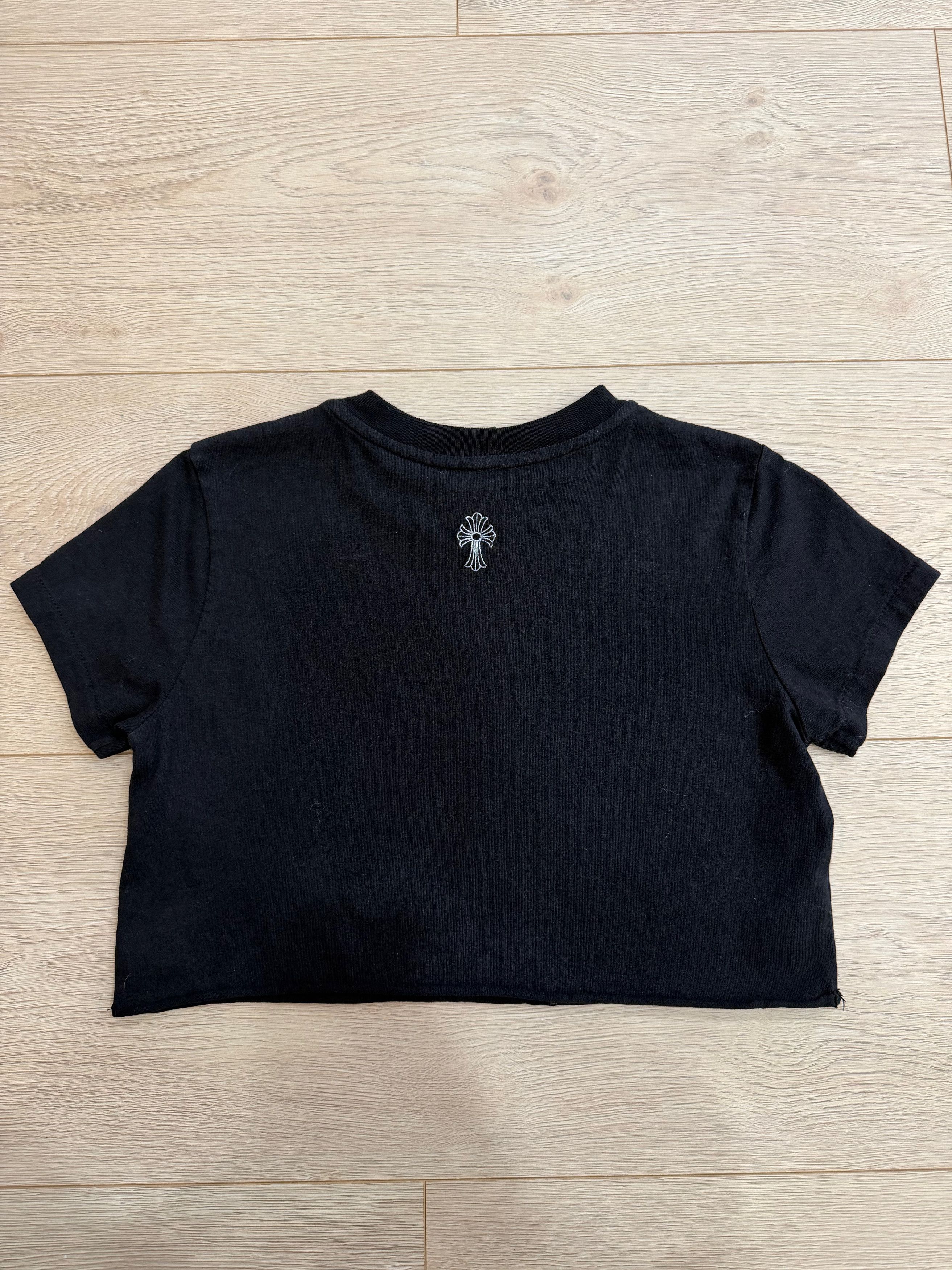 Chrome Hearts Script Logo Short Sleeve Cotton Cropped T Shirt Tee Small S Size S / US 4 / IT 40 - 6 Thumbnail