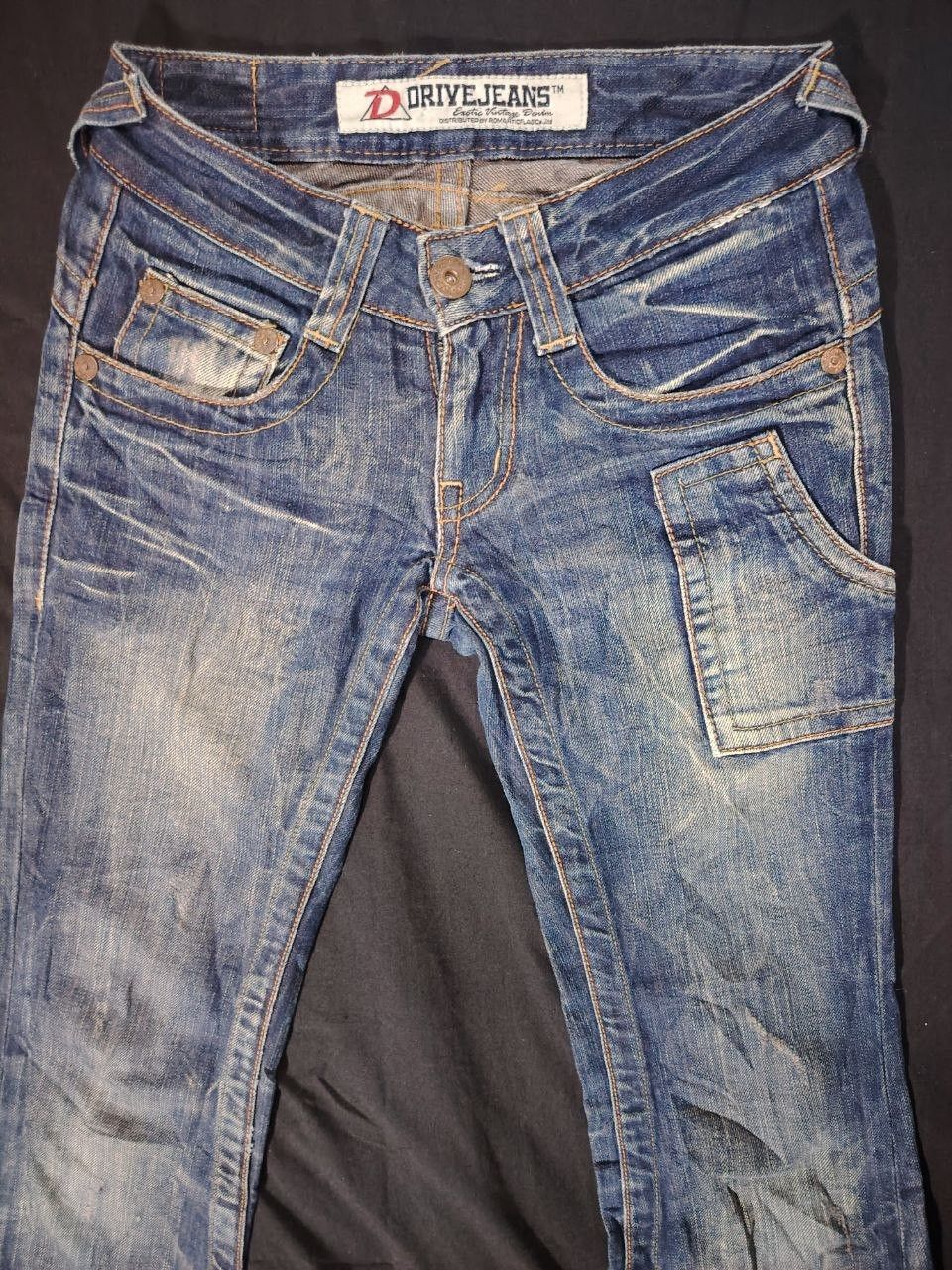Other Drive Jeans Vintage Flared Denim Rare Distressed Embroidery Size US 28 / EU 44 - 3 Thumbnail
