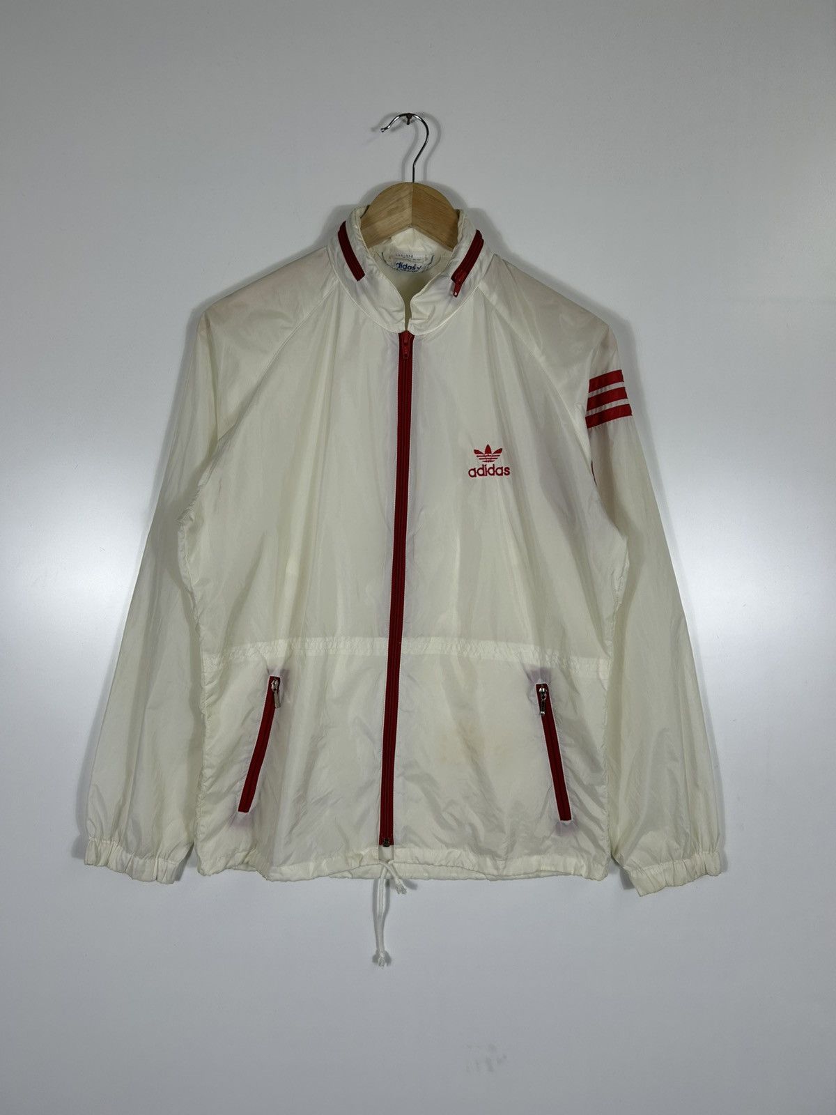 Adidas × Descente × Vintage ⚡️Vintage 80’s Adidas Zipper Windbreaker Jacket Size US M / EU 48-50 / 2 - 1 Thumbnail