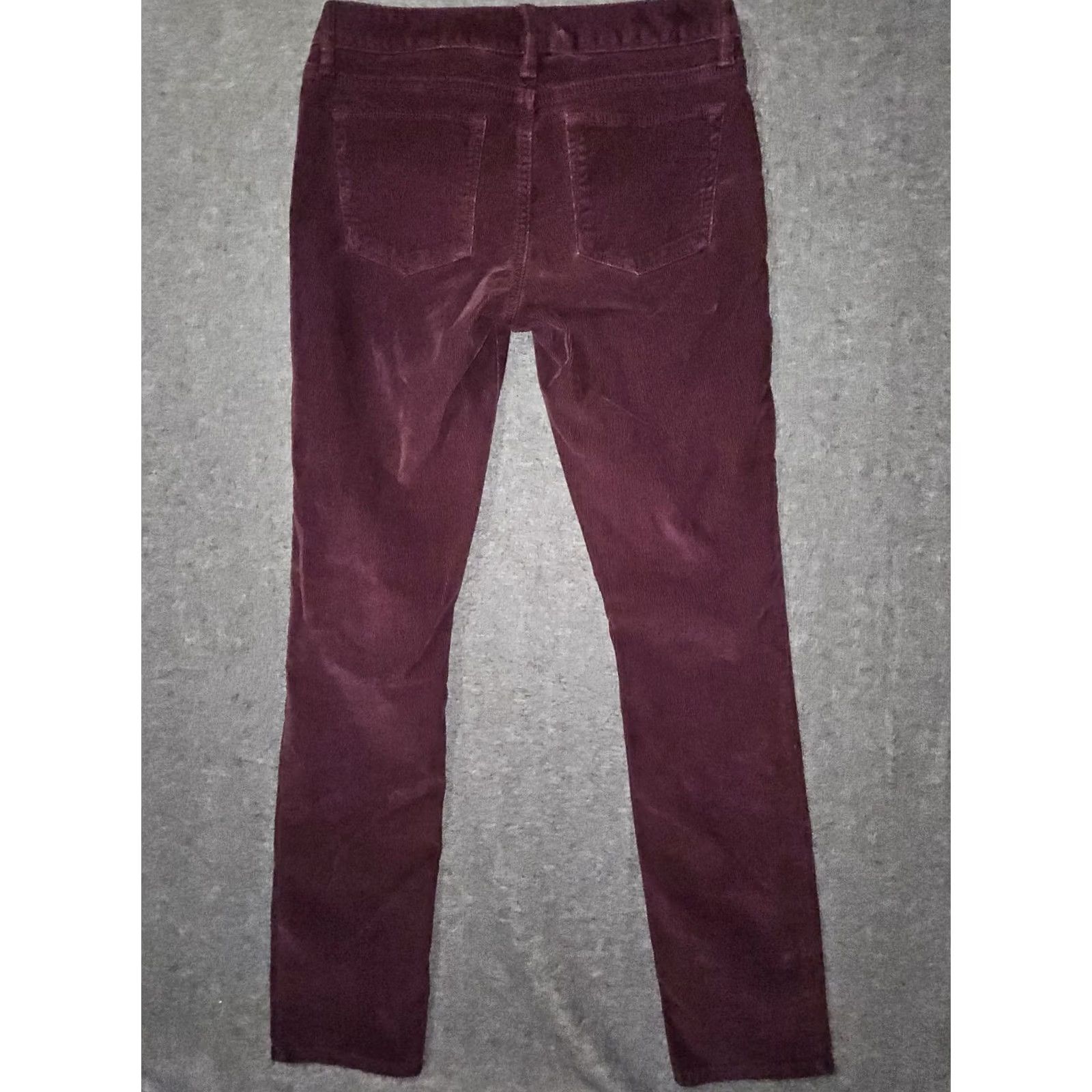 Banana Republic VINTAGE Banana Republic Skinny Corduroy Jeans Women's 28 Maroon Low Rise Stretch Retro 80s Hipster City Preppy Pockets Womens Size 28" / US 6 / IT 42 - 7 Thumbnail