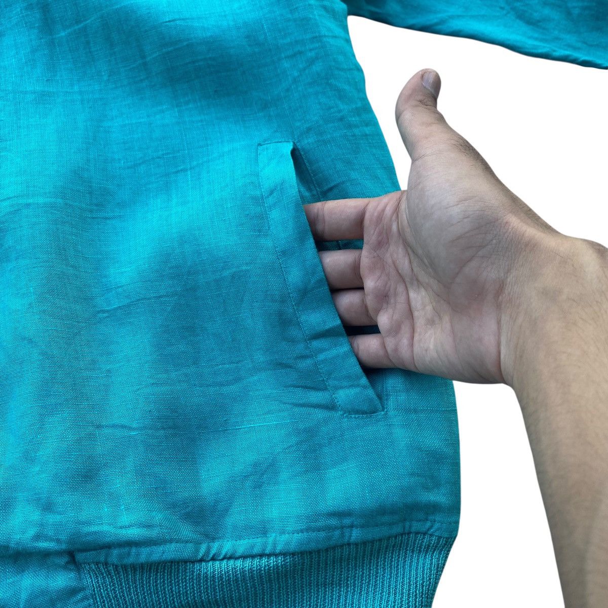 Lanvin ‼️LAST DROP‼️Lanvin Paris Linen Zip Jacket Teal Green Vintage Size US M / EU 48-50 / 2 - 15 Thumbnail