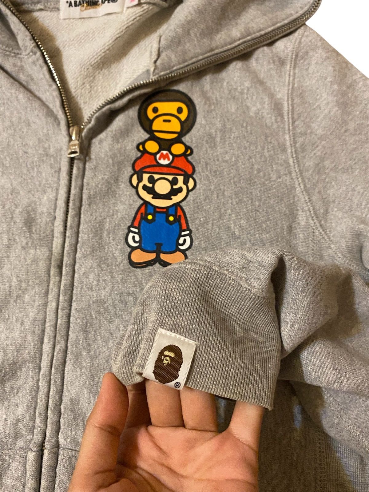 Bape Bape Baby Milo Mario Full Zip Hoodie Size XS / US 0-2 / IT 36-38 - 3 Thumbnail