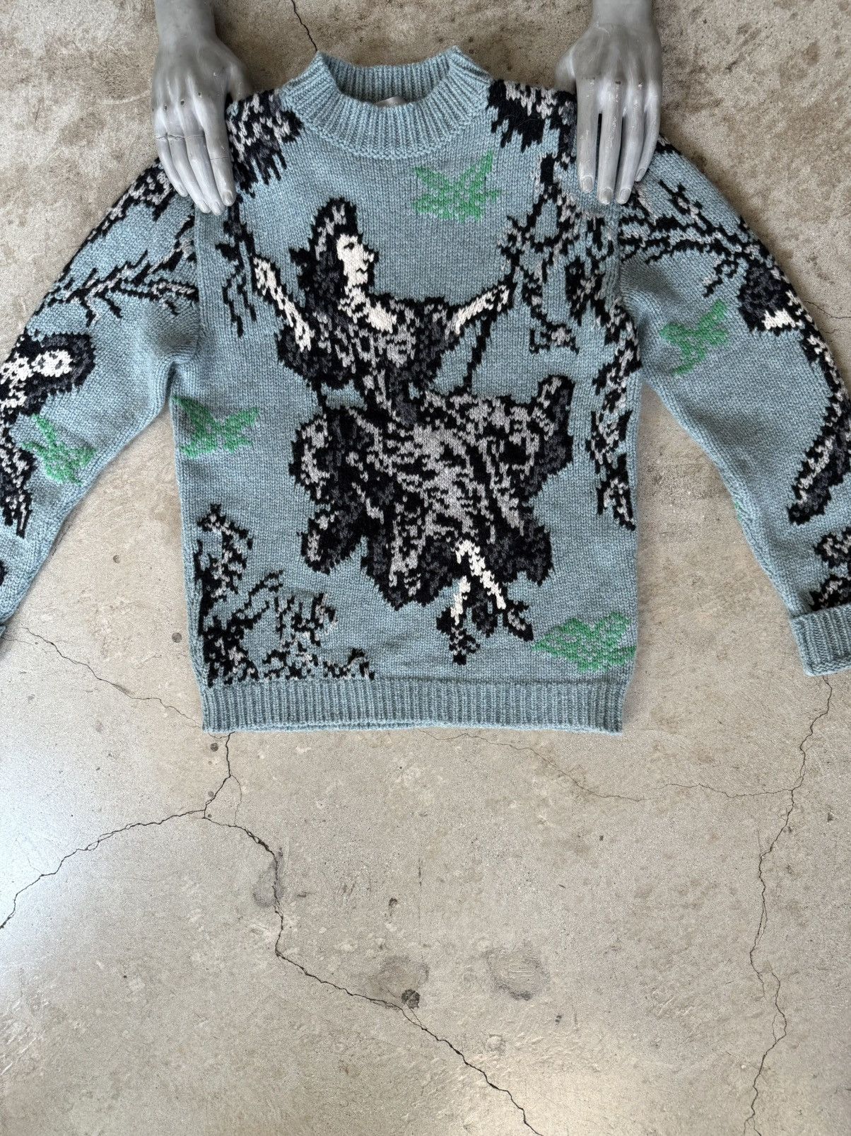 ARCHIVE RUNWAY DIOR JUDY BLAME VIRGIN WOOL KNIT SWEATER