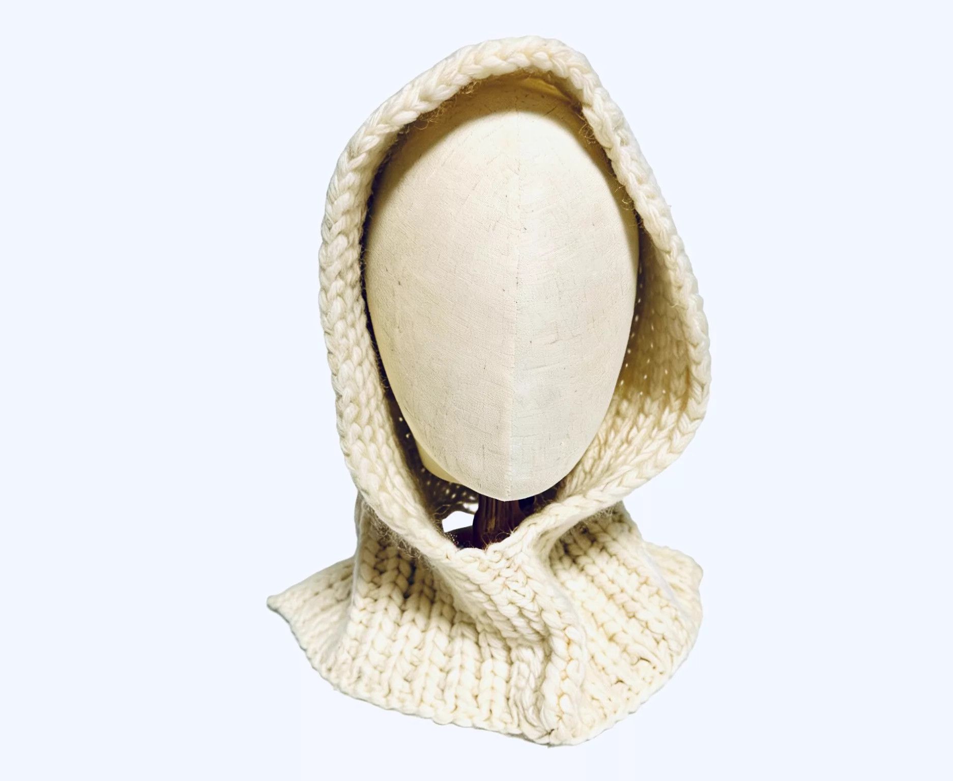 KIJIMA TAKAYUKI KIJIMA TAKAYUKI x CLANE Wool Knit Balaclava Ivory Size ONE SIZE - 1 Thumbnail