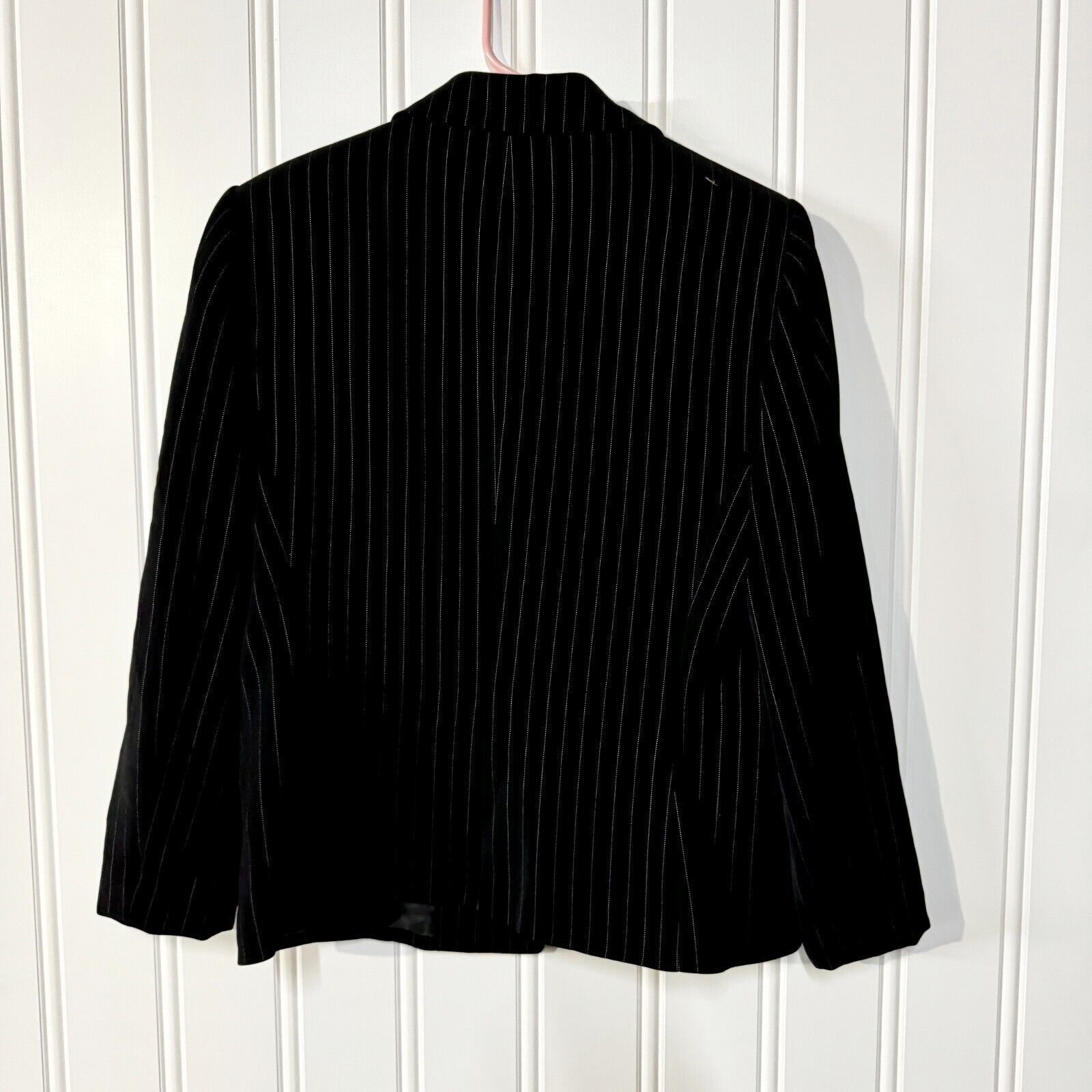 Vintage Vintage Le Suit Striped Black Button Blazer Size 10 Size L / US 10 / IT 46 - 3 Thumbnail