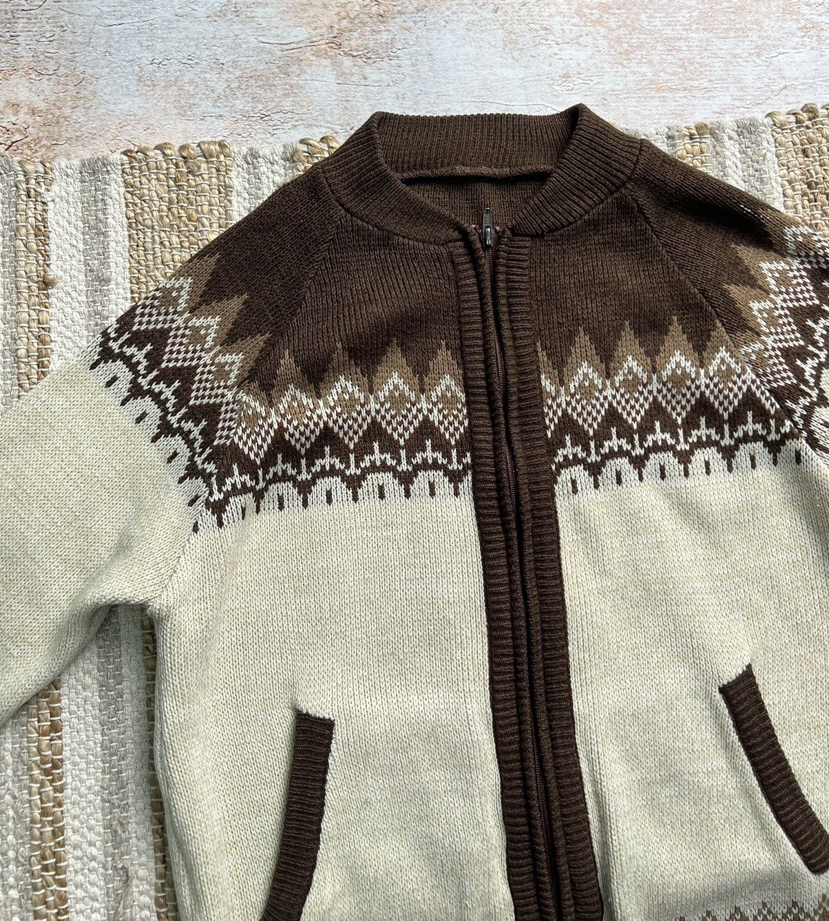 Vintage Vintage wool Navajo zip knit bomber Size US S / EU 44-46 / 1 - 3 Thumbnail