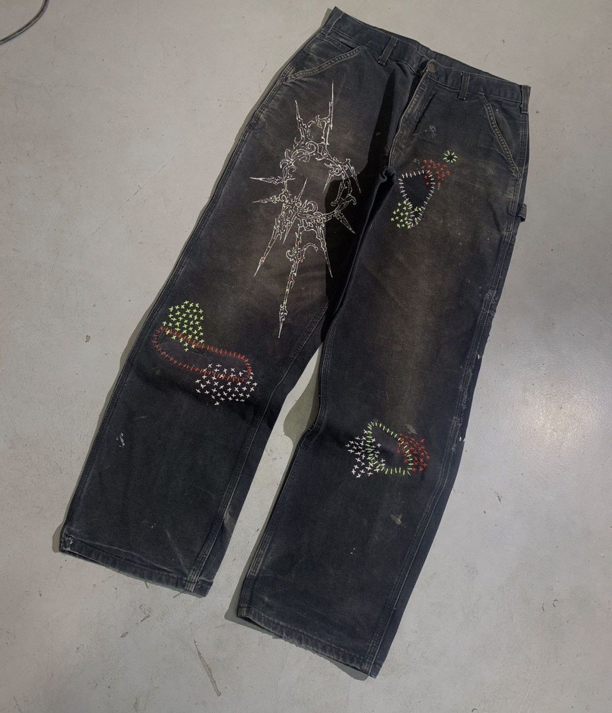 Carhartt Vintage carhartt shashiko hand sticting denim Size US 32 / EU 48 - 1 Thumbnail