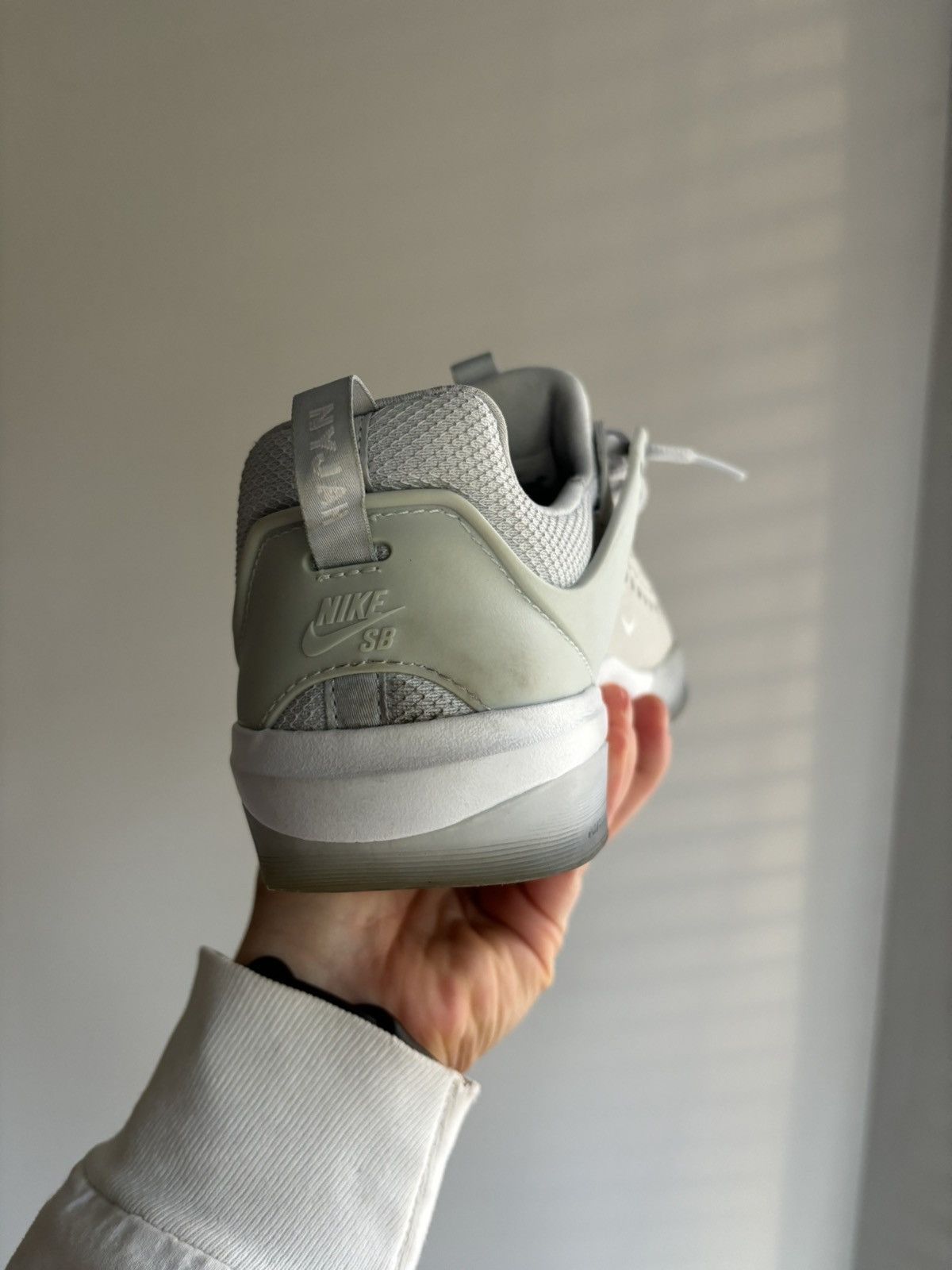 Nike SB Zoom Nyjah Free 3 Pure Platinum White Skate Shoes
