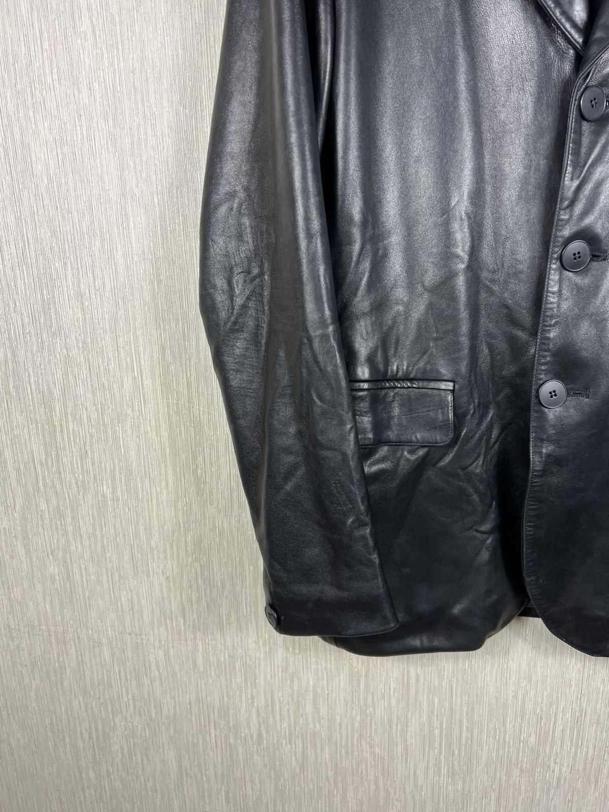 agnes b. Agnes b. genuine lamb leather avant garde blazer jacket Size US M / EU 48-50 / 2 - 6 Thumbnail