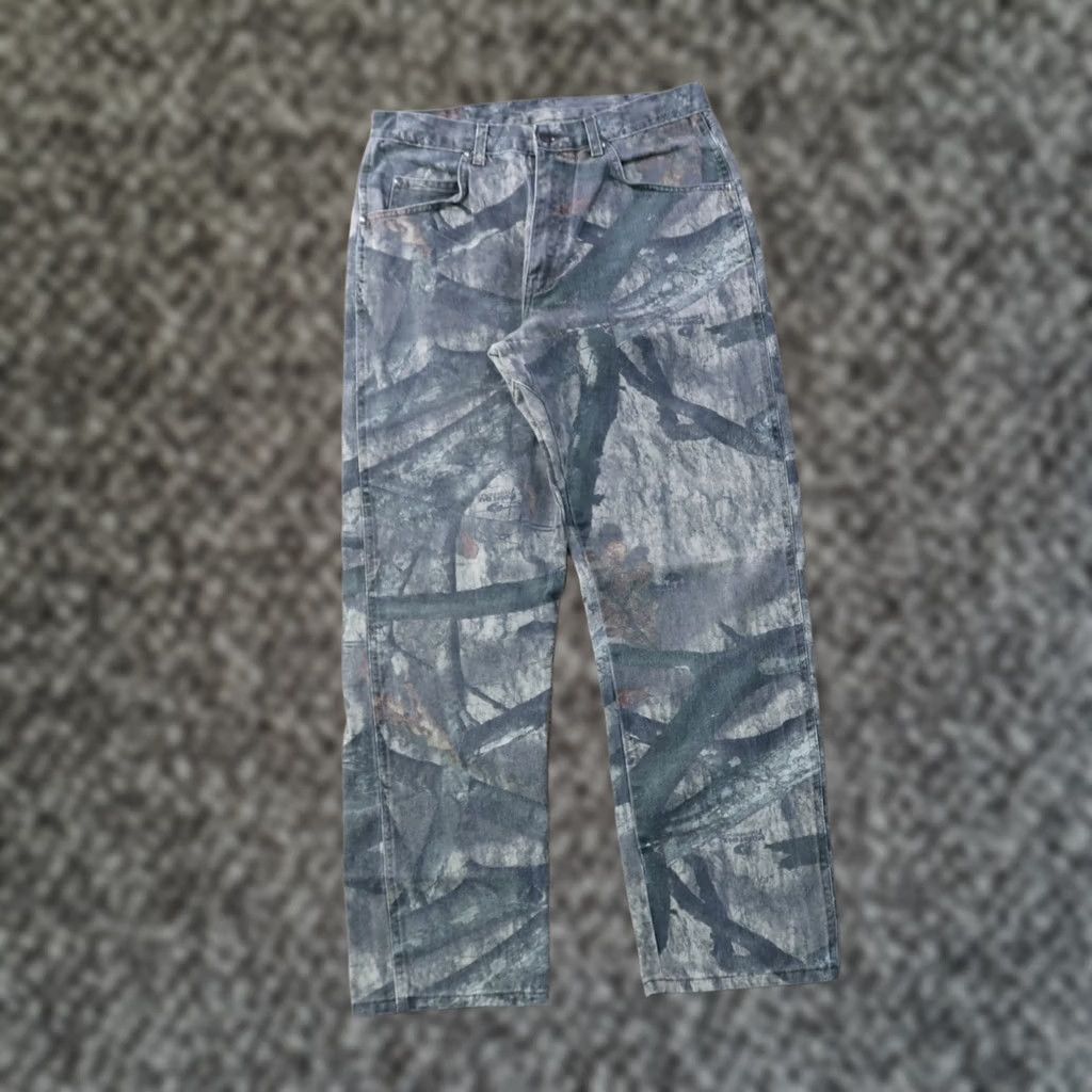 Wrangler VINTAGE Wrangler Jeans Pro gear Mossy oak Treestand Camo Men's 34x32 (32x30) Jeans Reg 32 Green Camouflage 90s Grunge USA Mens Size US 32 / EU 48 - 1 Thumbnail