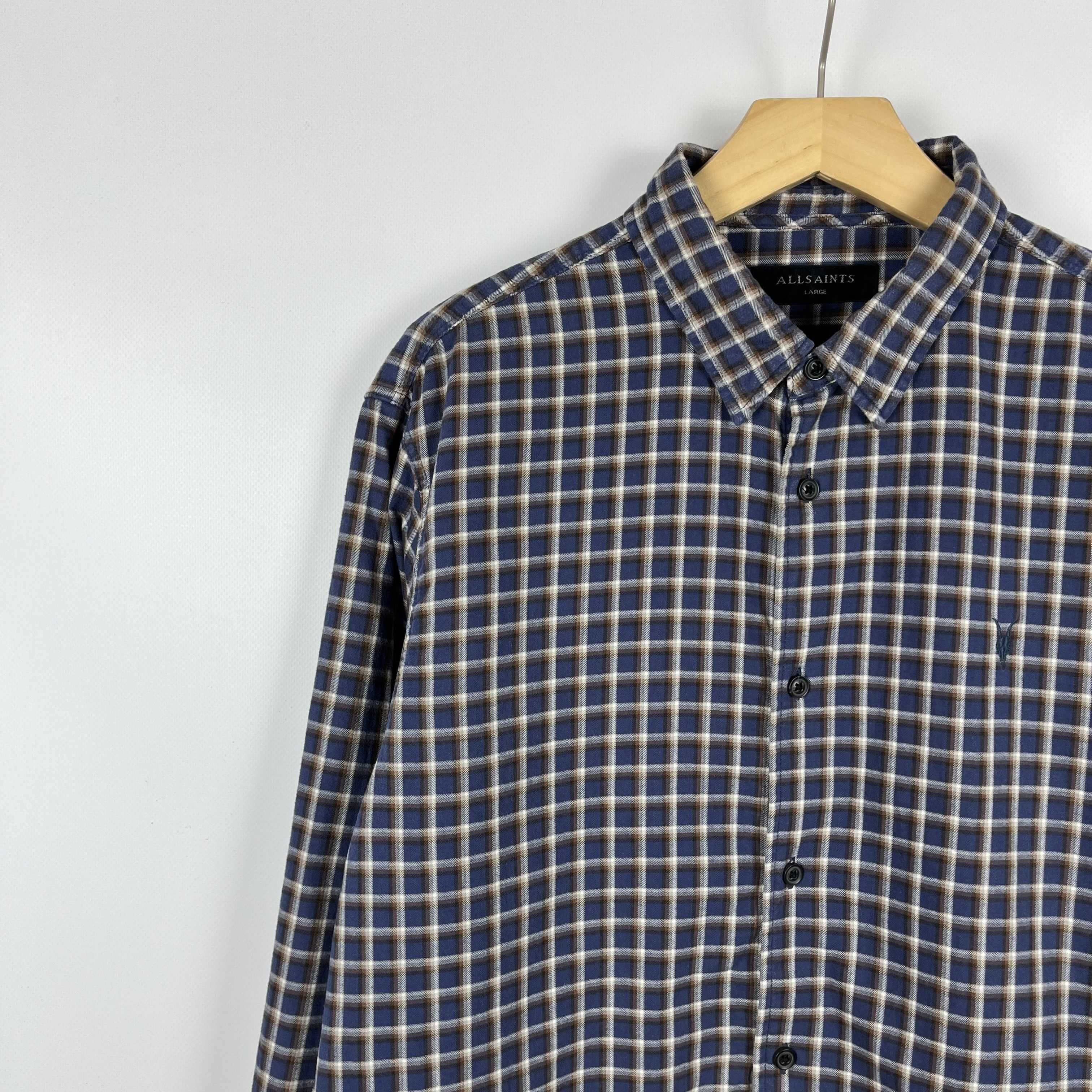 Allsaints Designer AllSaints Deming Long Sleeve Button Up Shirt Size US L / EU 52-54 / 3 - 5 Thumbnail