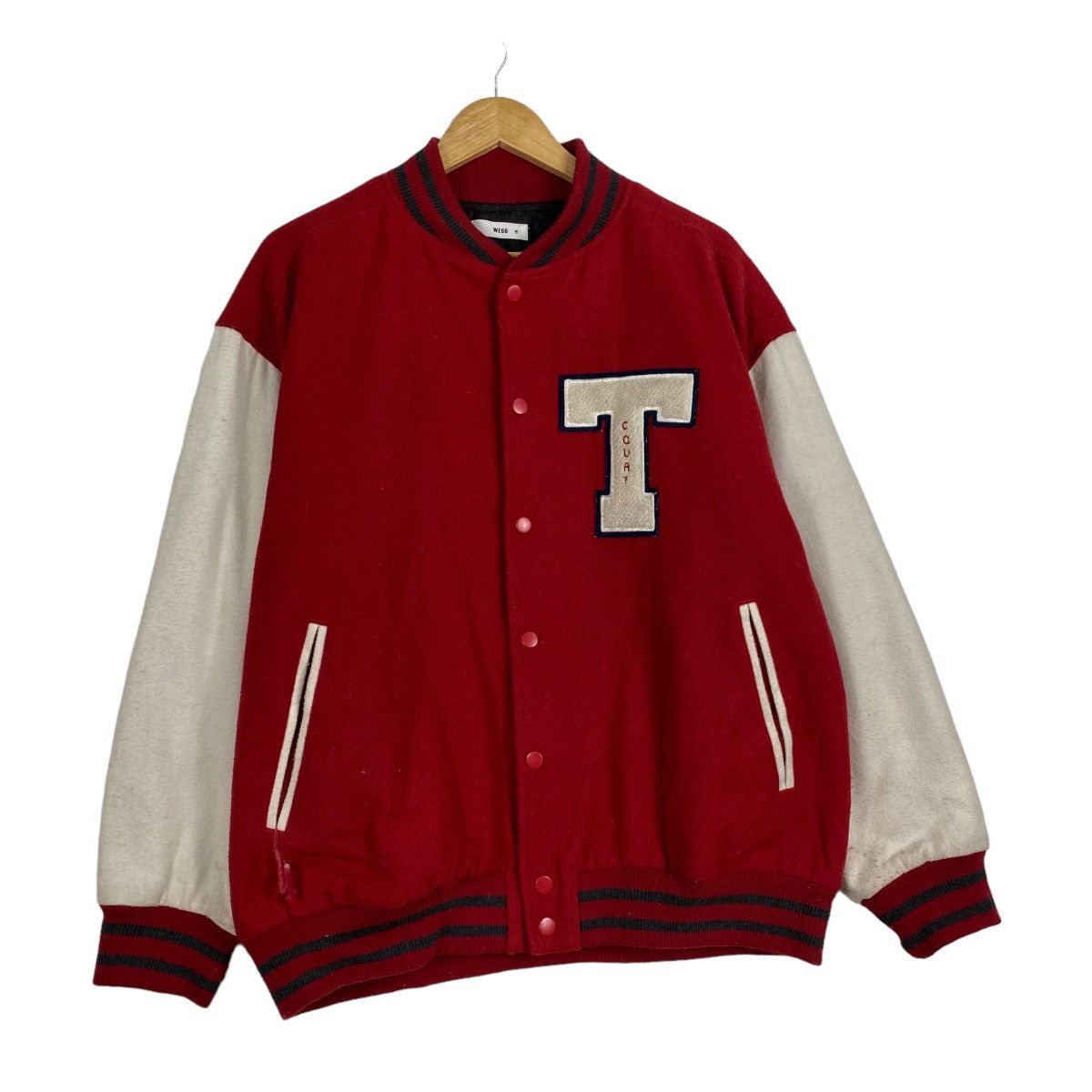 Japanese Brand Wego T-Court varsity wool jacket Size US M / EU 48-50 / 2 - 3 Thumbnail