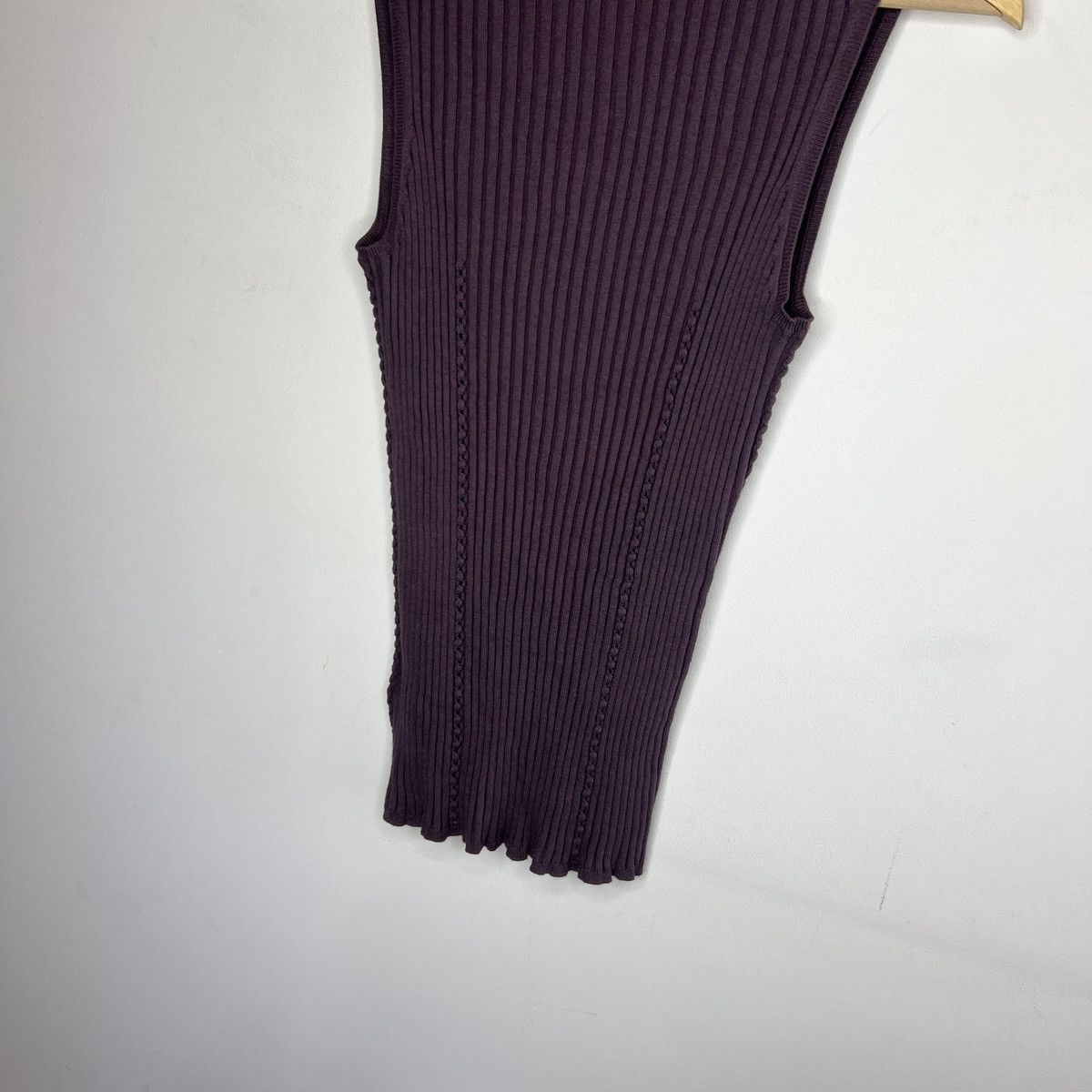 Hermes Hermes Cashmere Sweater Vest Ribbed Purple Size S / US 4 / IT 40 - 8 Thumbnail