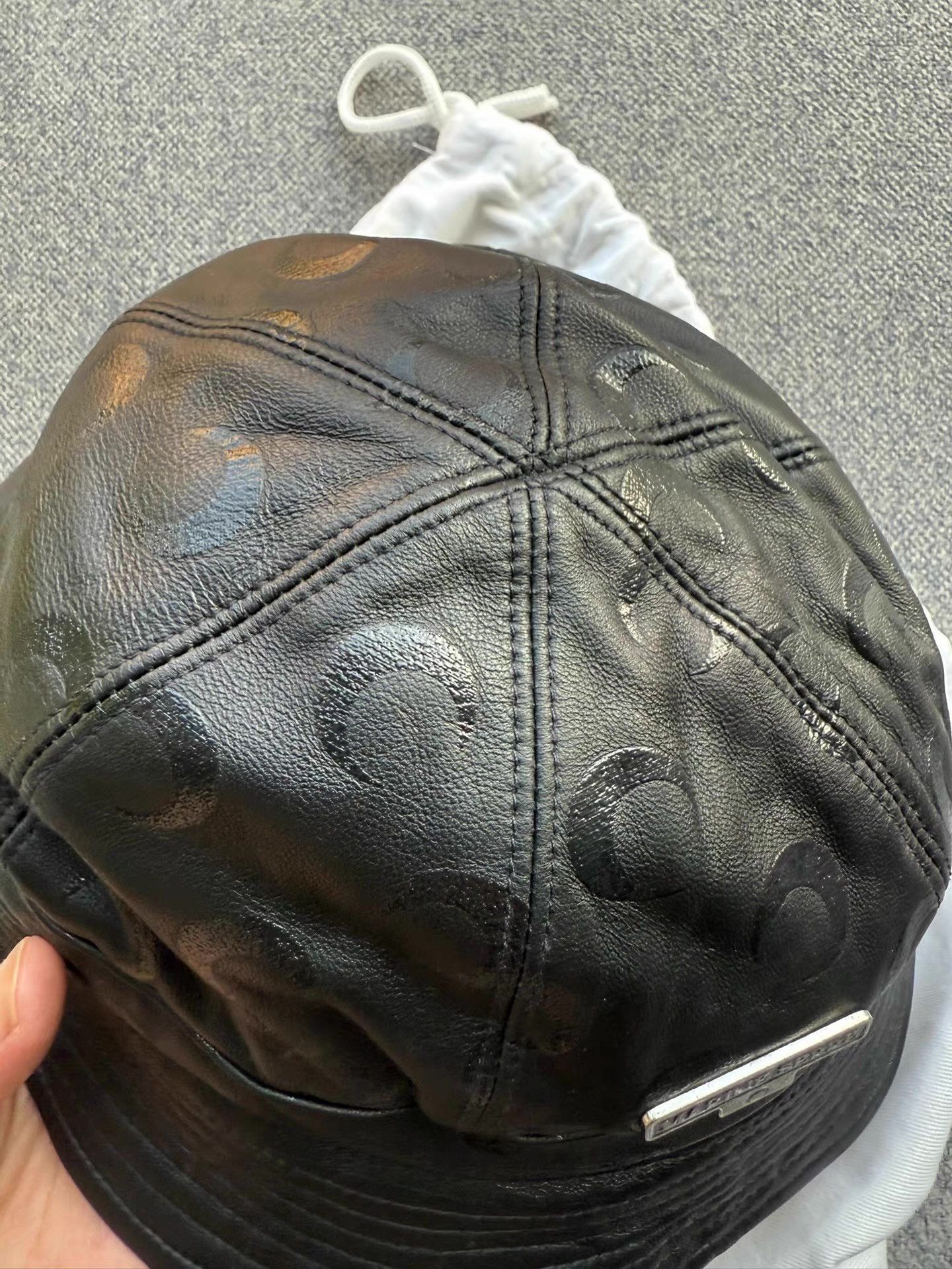Marine Serre MARINE SERRE Leather Bucket Hat Q17 Size ONE SIZE - 2 Thumbnail