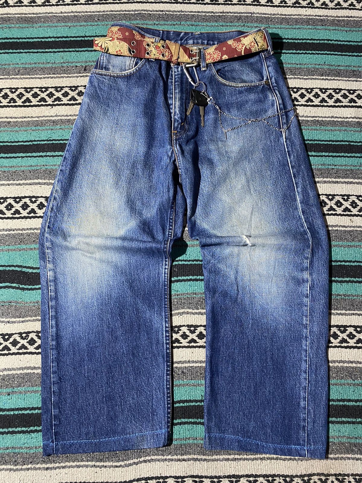 Japanese Brand × Levi's × Levi's Vintage Clothing Levis 504 Baggy Flared Denim Pants Size US 33 - 4 Thumbnail