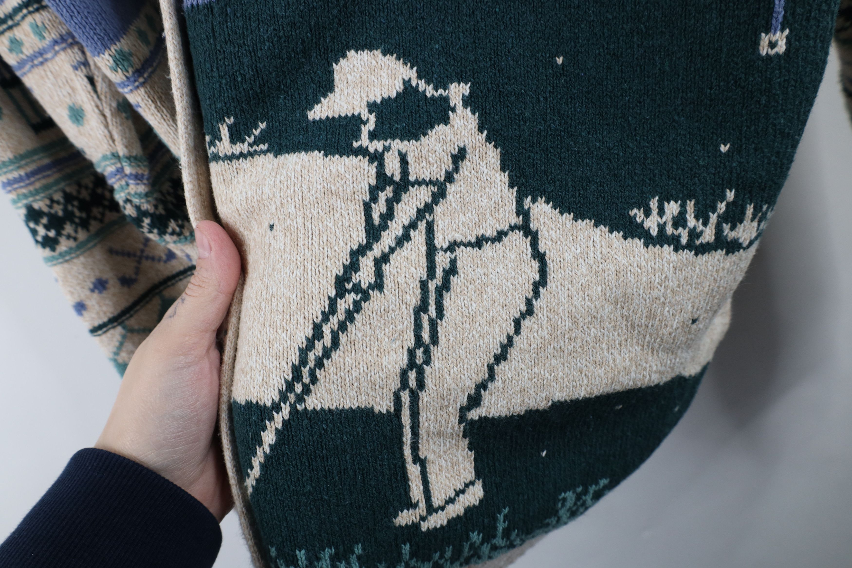 Vintage Vintage 90s Streetwear Golf All Over Print Cardigan Sweater Size L / US 10 / IT 46 - 5 Thumbnail